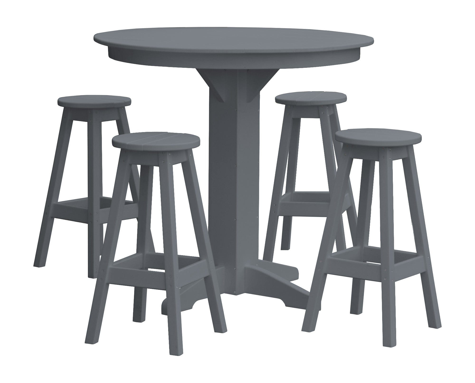 Keystone Amish Co. Poly Composite Sierra 5-Piece Bar Set with Round Table