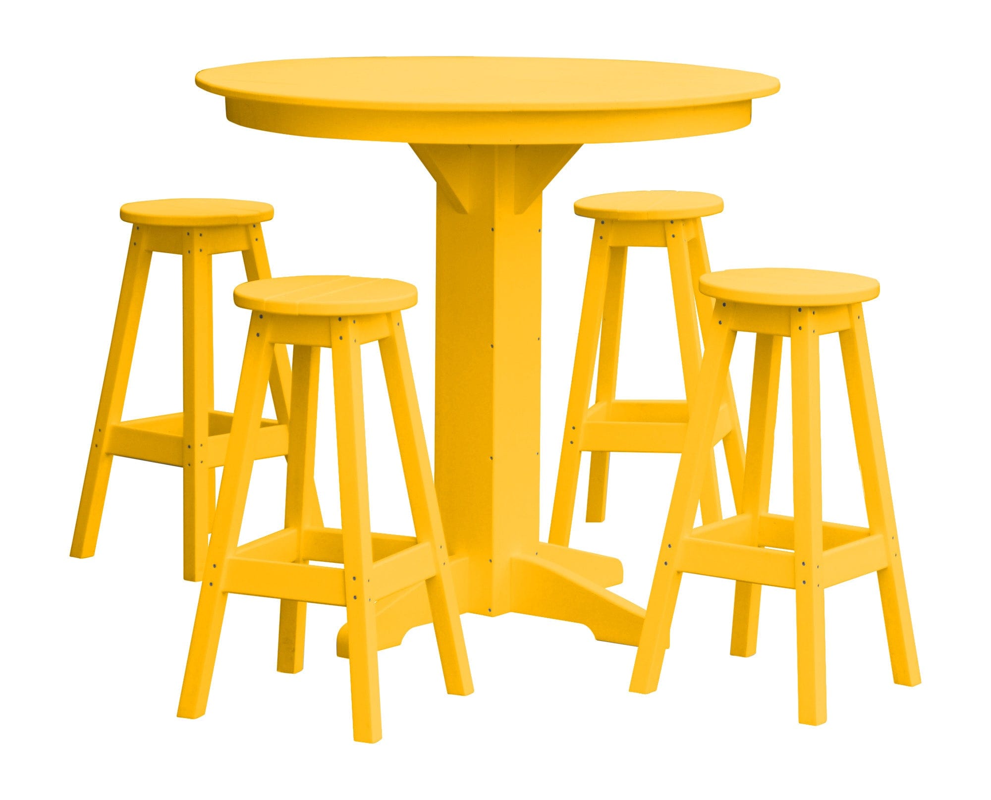 Keystone Amish Co. Poly Composite Sierra 5-Piece Bar Set with Round Table