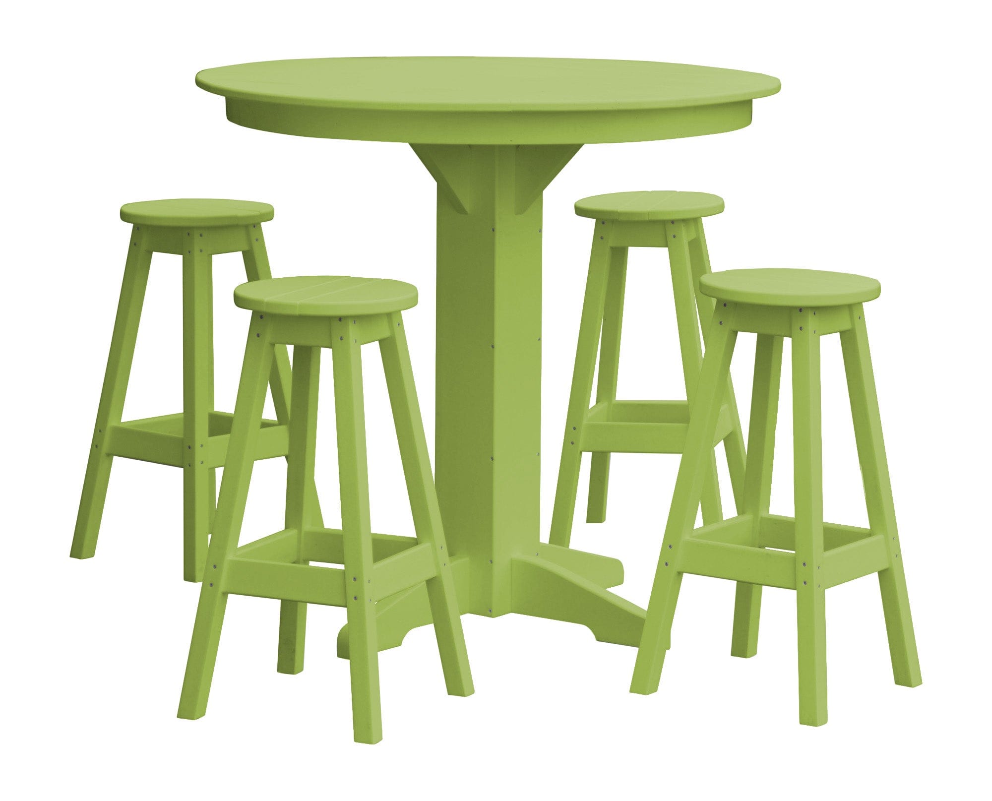 Keystone Amish Co. Poly Composite Sierra 5-Piece Bar Set with Round Table