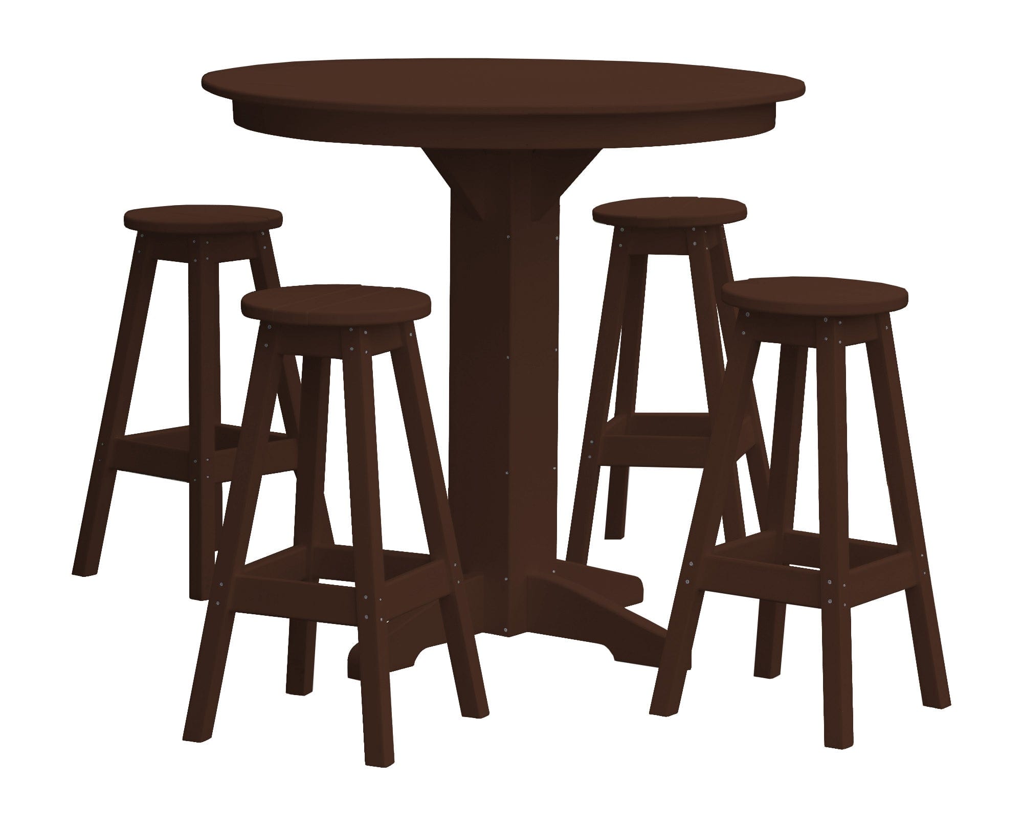 Keystone Amish Co. Poly Composite Sierra 5-Piece Bar Set with Round Table