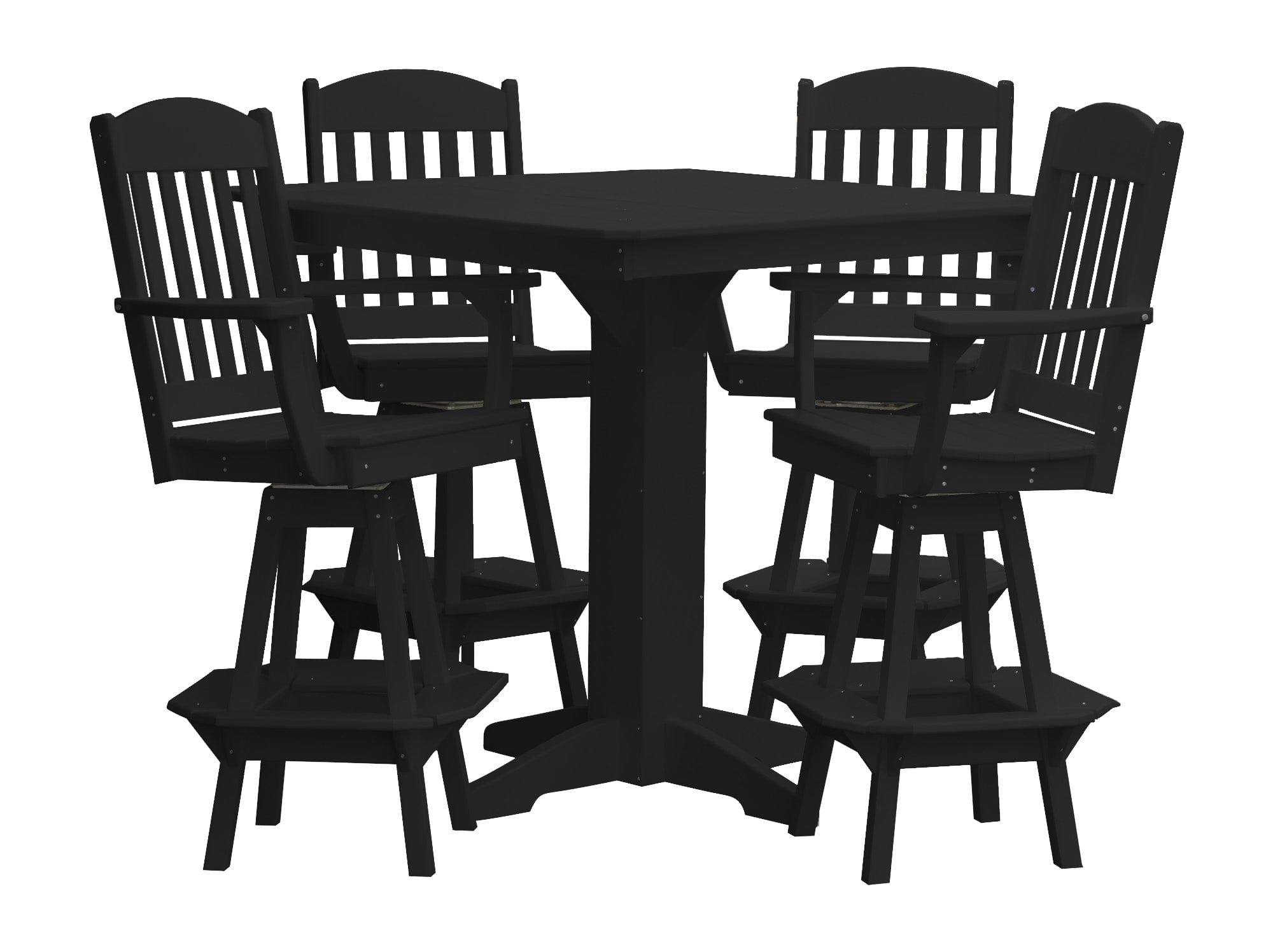 Keystone Amish Co. Classic 5-Piece Poly Bar Dining Set