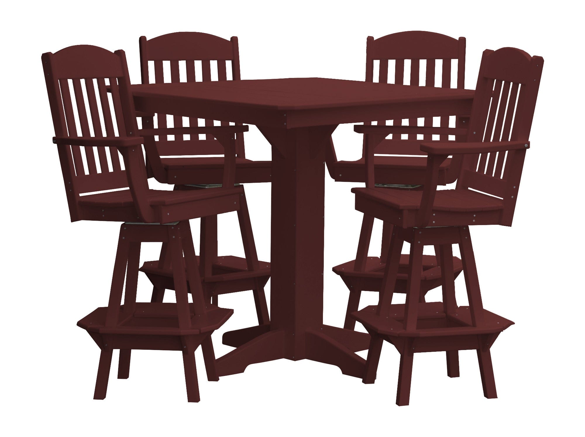 Keystone Amish Co. Classic 5-Piece Poly Bar Dining Set