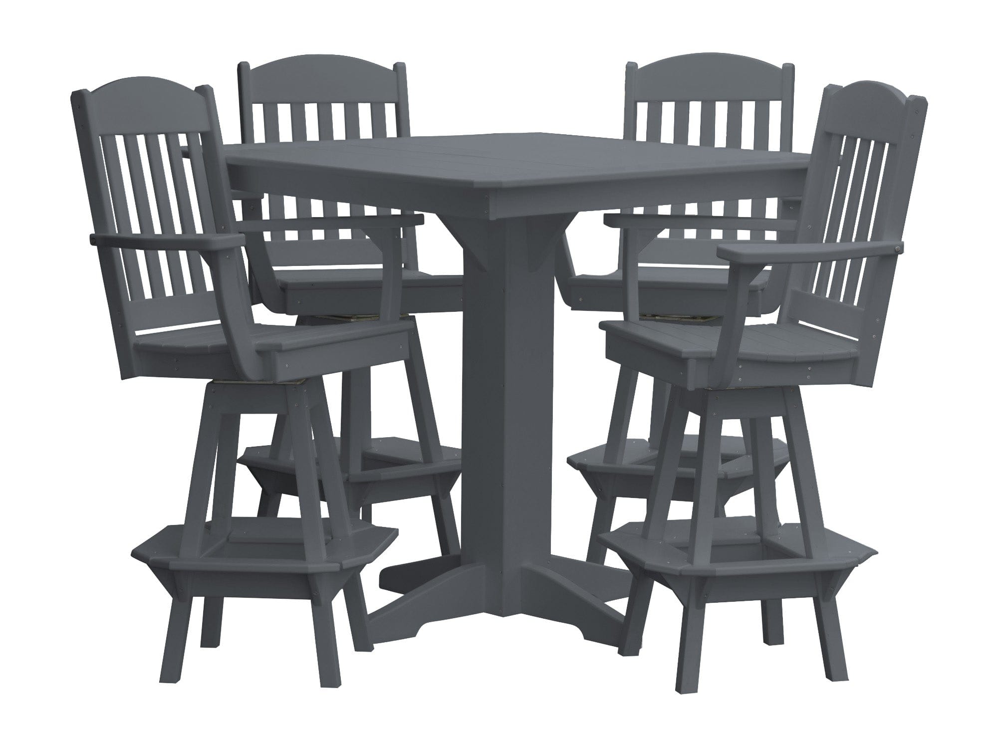 Keystone Amish Co. Classic 5-Piece Poly Bar Dining Set