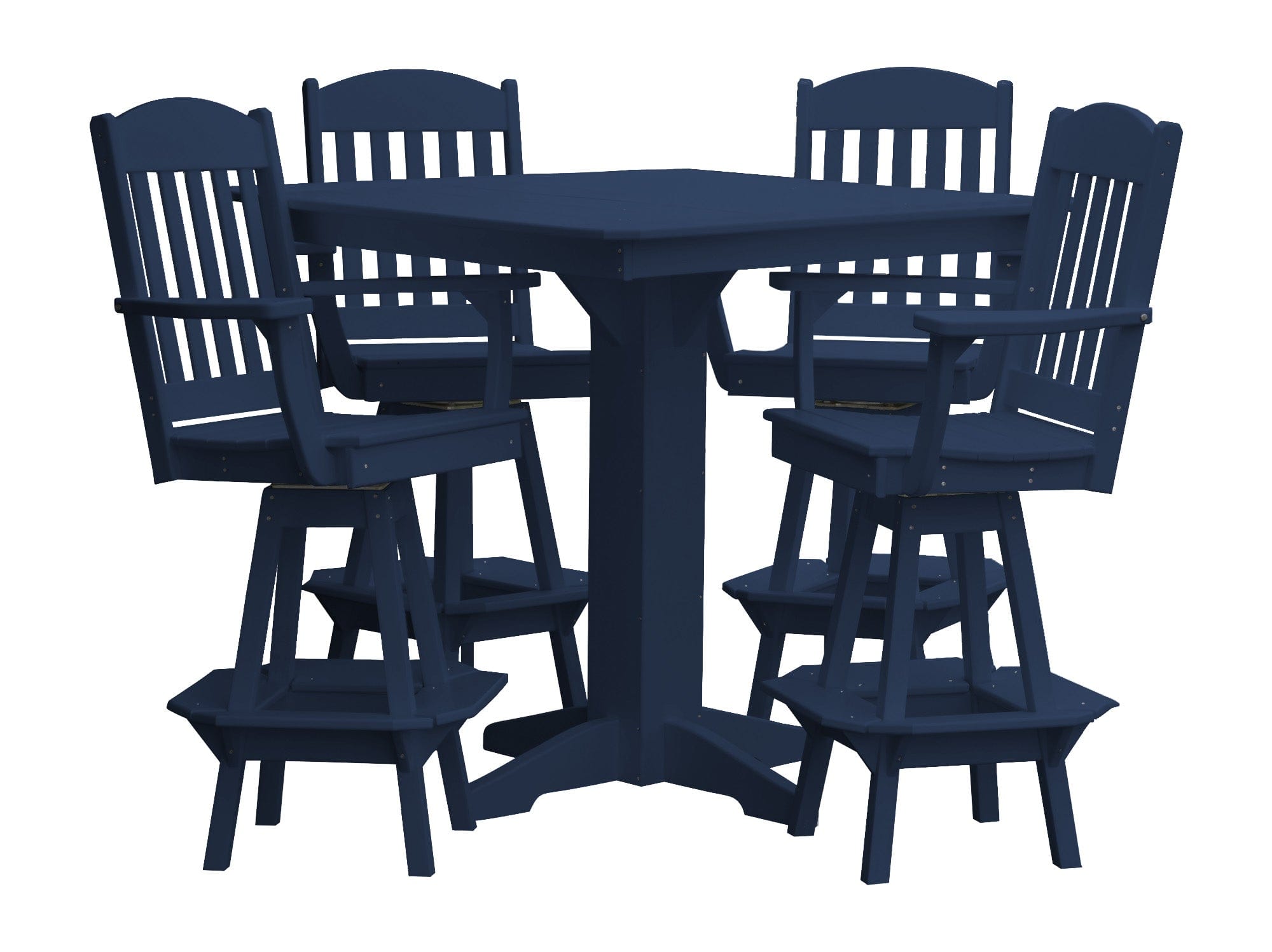 Keystone Amish Co. Classic 5-Piece Poly Bar Dining Set