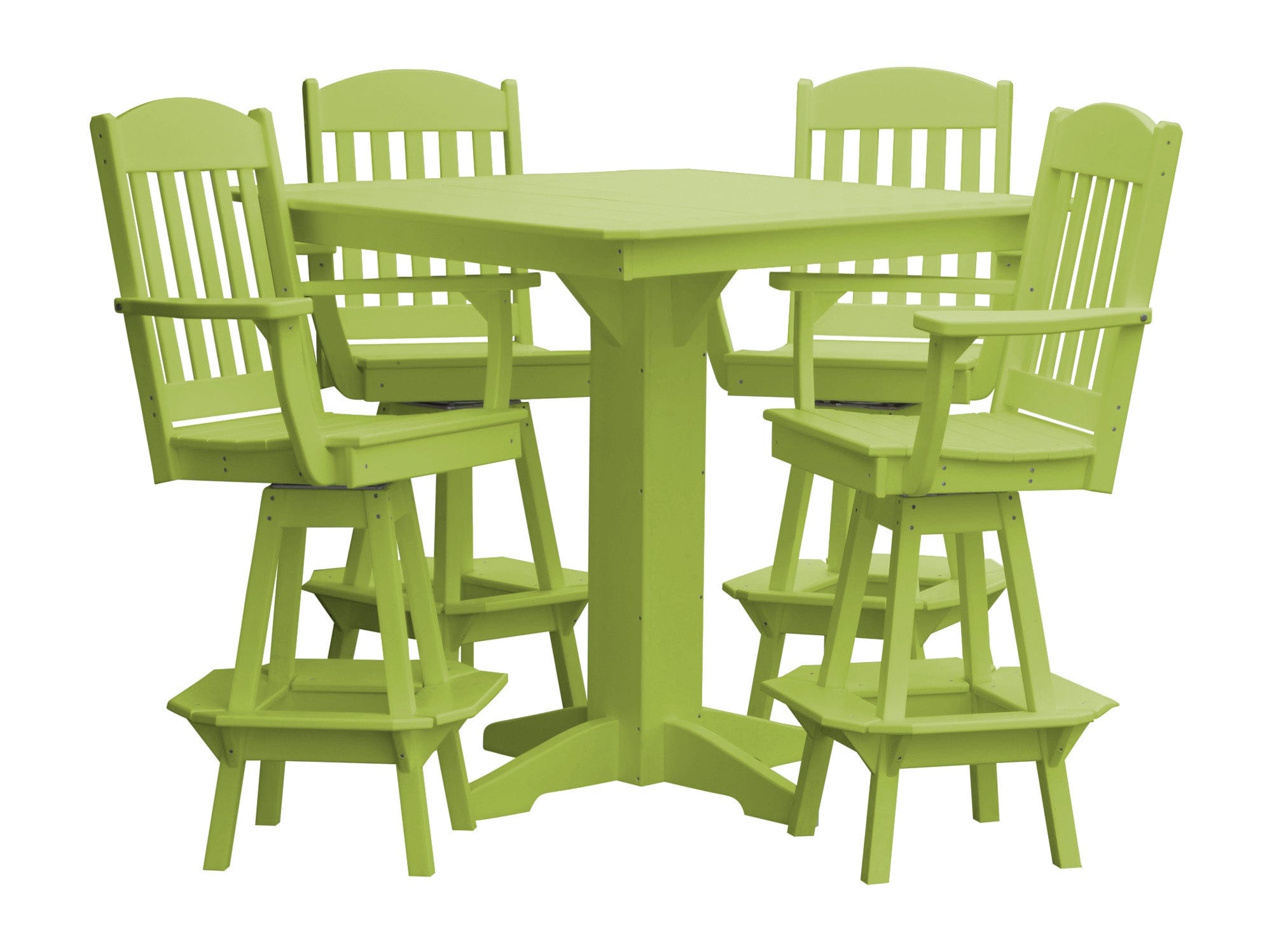 Keystone Amish Co. Classic 5-Piece Poly Bar Dining Set