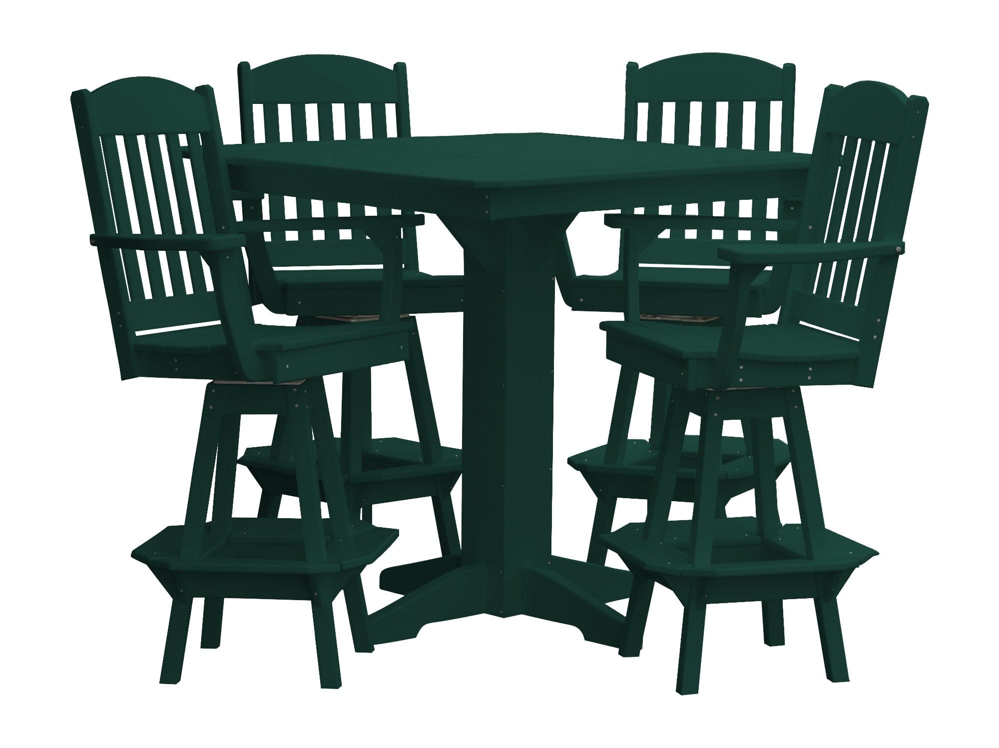 Keystone Amish Co. Classic 5-Piece Poly Bar Dining Set