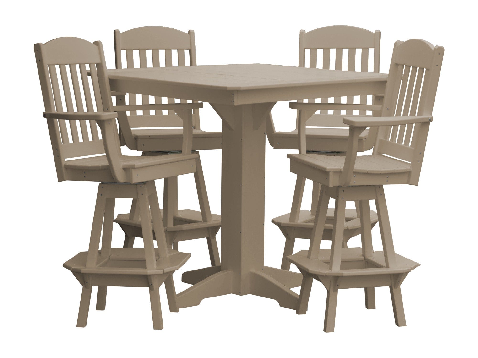 Keystone Amish Co. Classic 5-Piece Poly Bar Dining Set