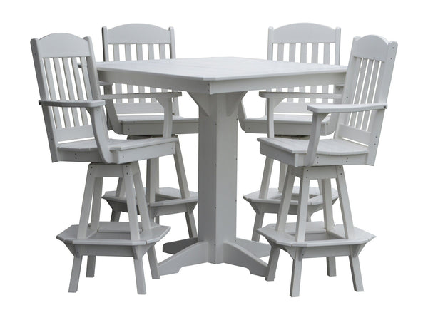 Keystone Amish Co. Classic 5-Piece Poly Bar Dining Set
