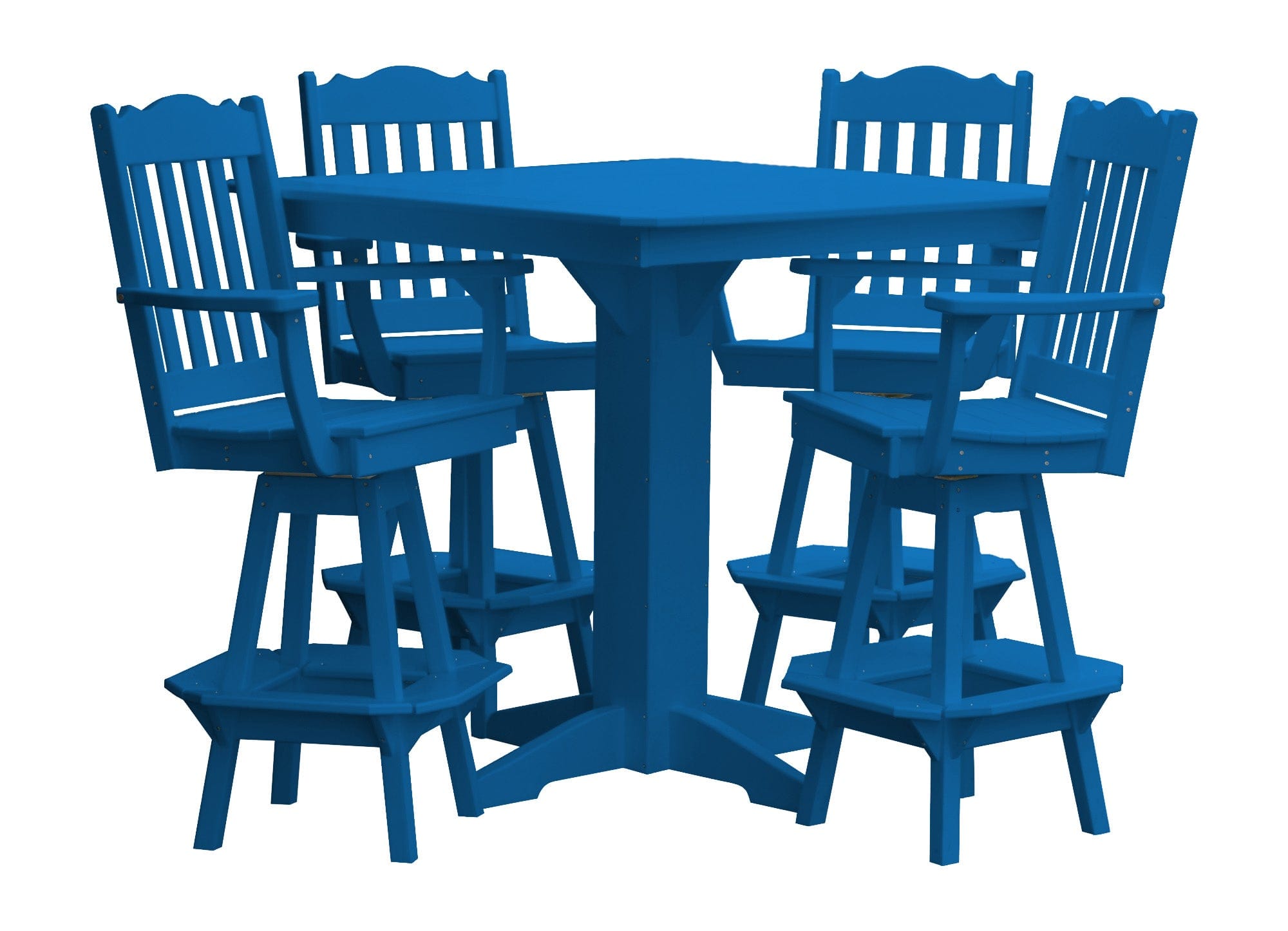 Keystone Amish Co. York 5-Piece Poly Bar Dining Set with Square Table