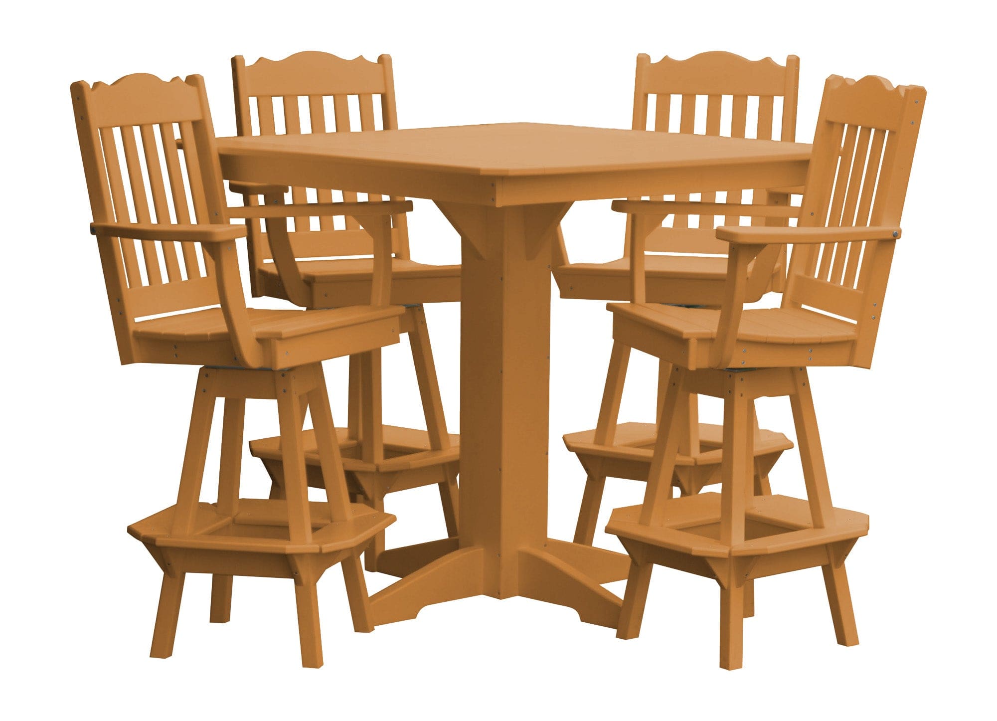 Keystone Amish Co. York 5-Piece Poly Bar Dining Set with Square Table