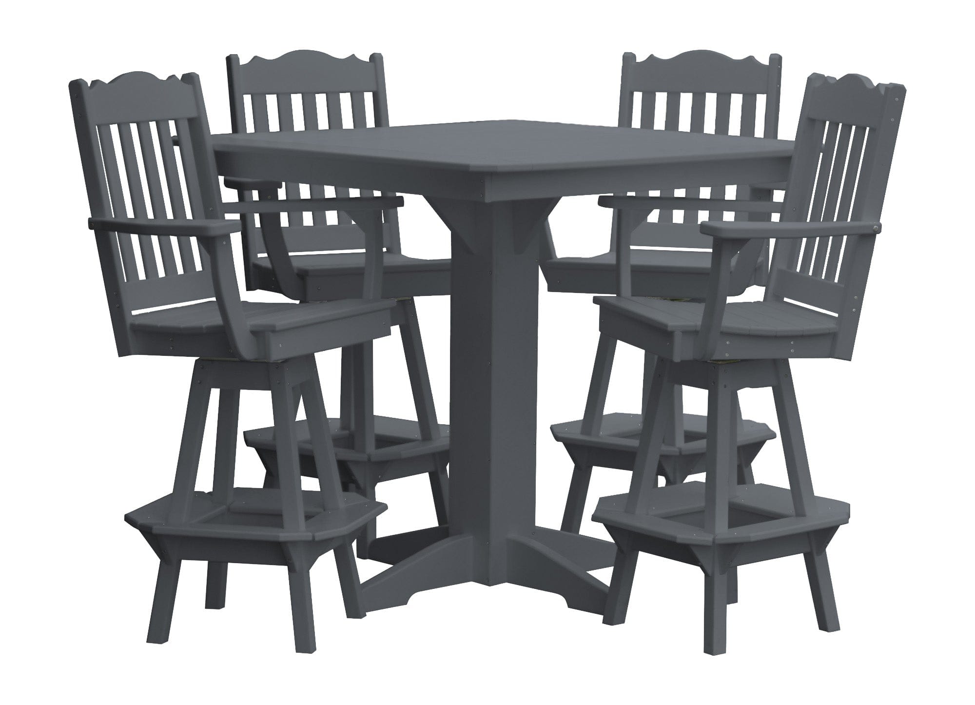Keystone Amish Co. York 5-Piece Poly Bar Dining Set with Square Table