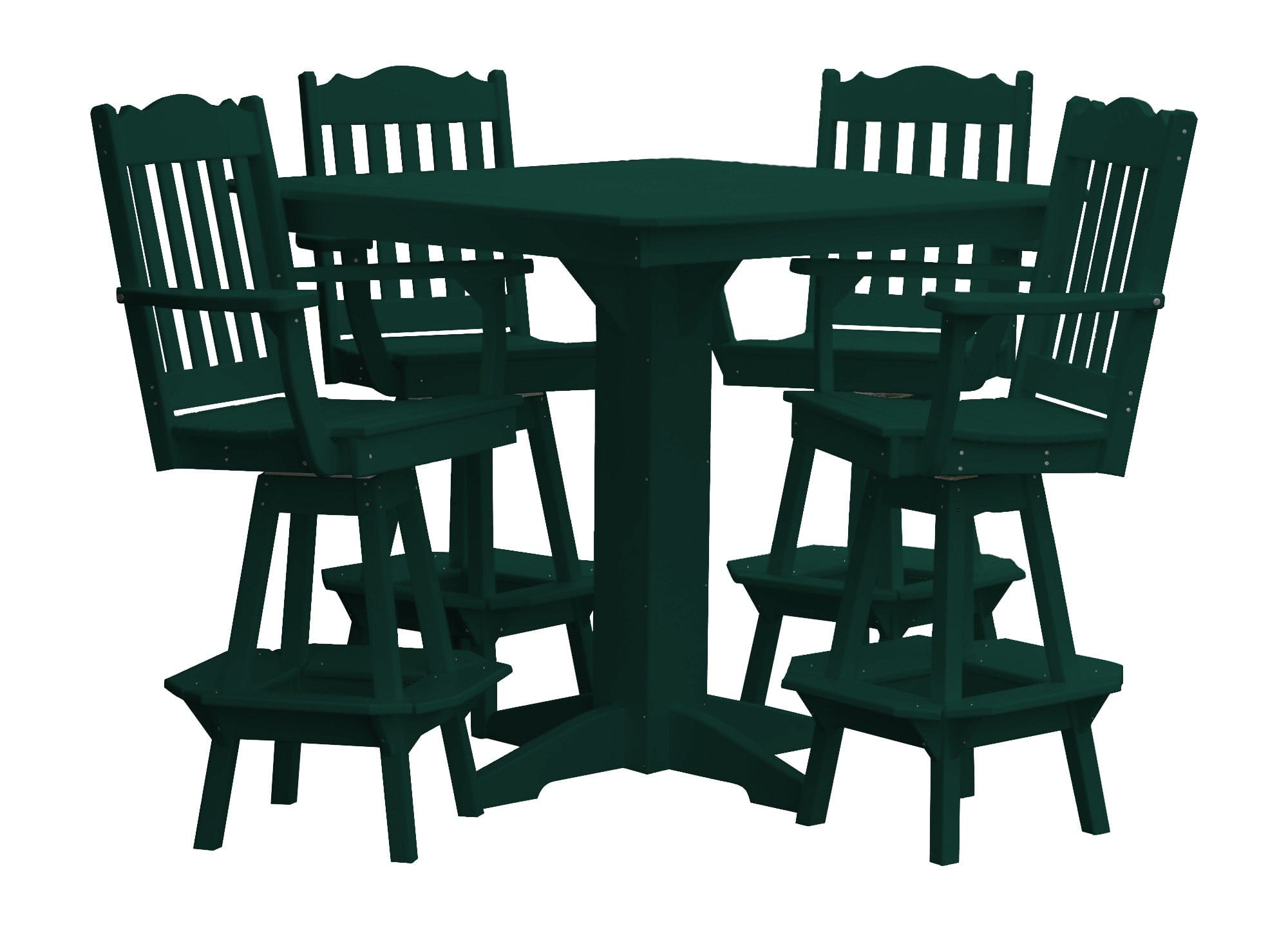 Keystone Amish Co. York 5-Piece Poly Bar Dining Set with Square Table