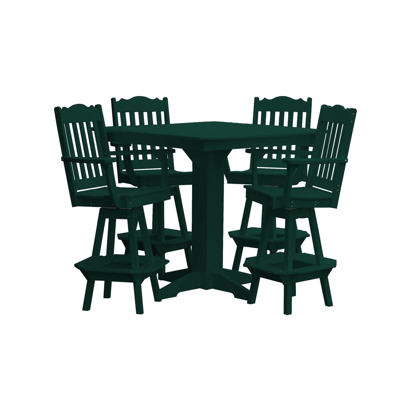 Keystone Amish Co. York 5-Piece Poly Bar Dining Set with Square Table