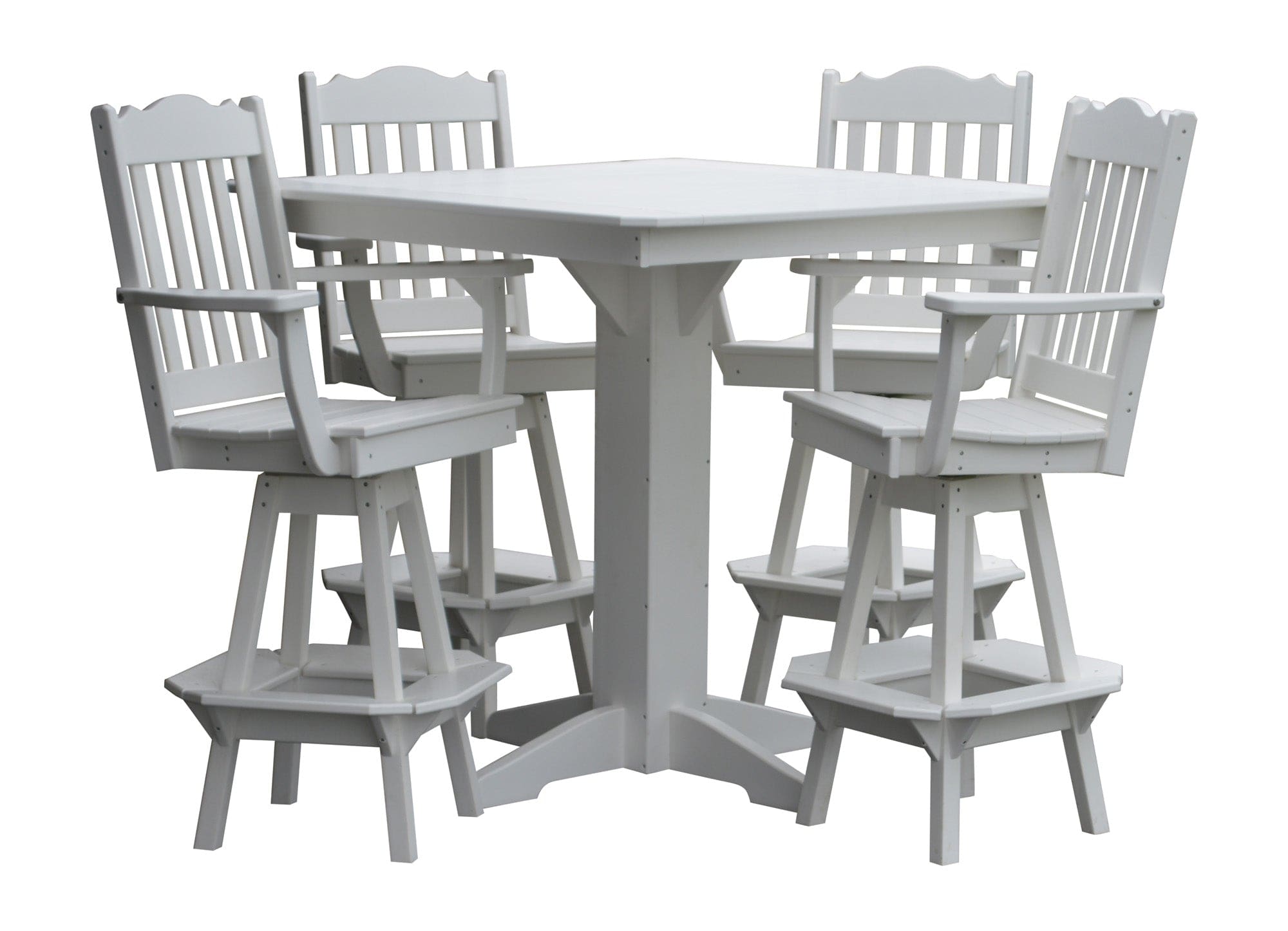 Keystone Amish Co. York 5-Piece Poly Bar Dining Set with Square Table