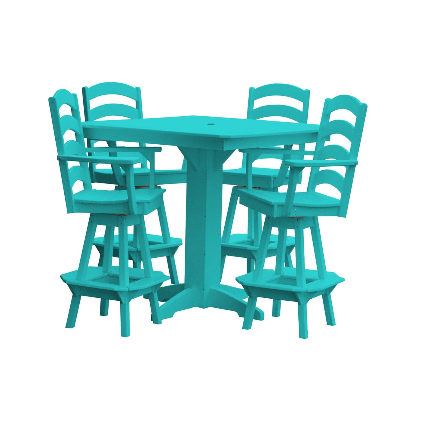 Keystone Amish Co. Josie 5-Piece Poly Outdoor Bar Dining Set