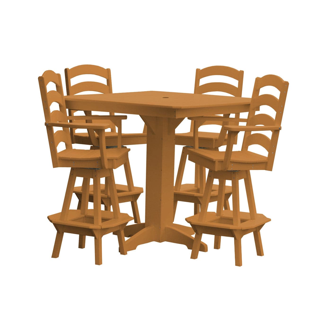 Keystone Amish Co. Josie 5-Piece Poly Outdoor Bar Dining Set