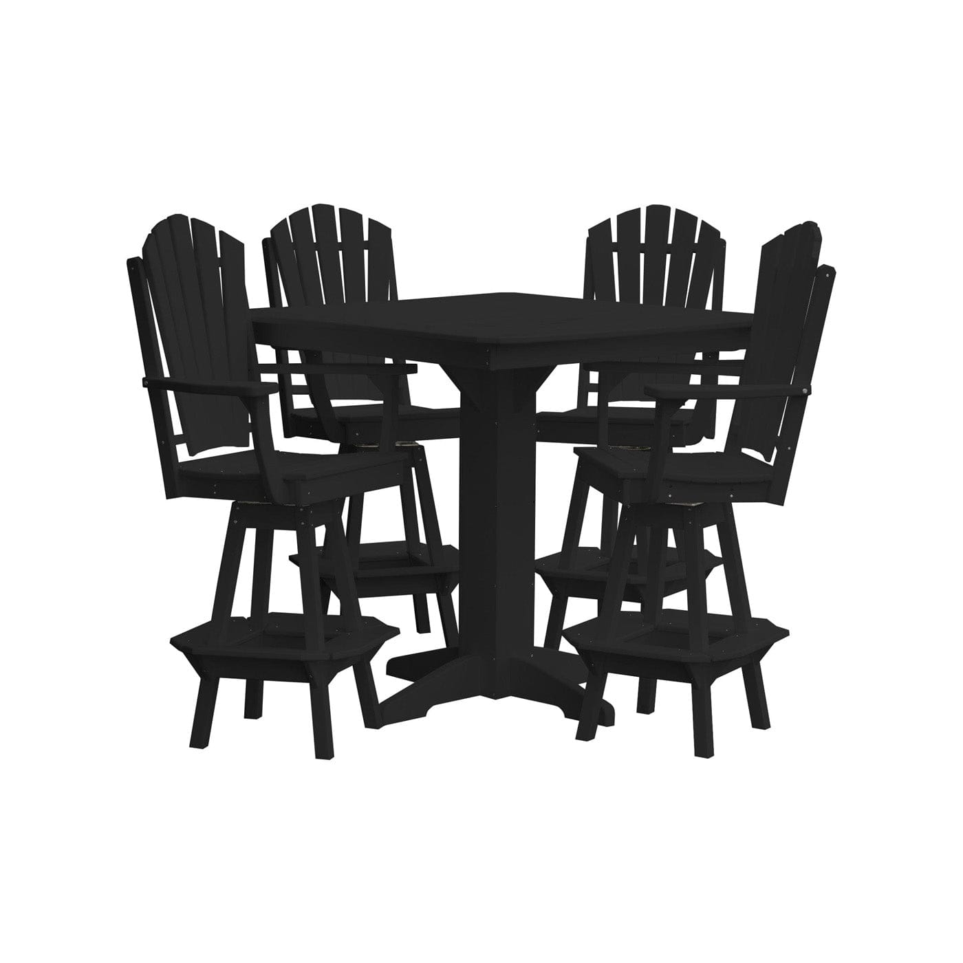 Keystone Amish Co. Sunburst 5-Piece Poly Bar-Height Dining Set