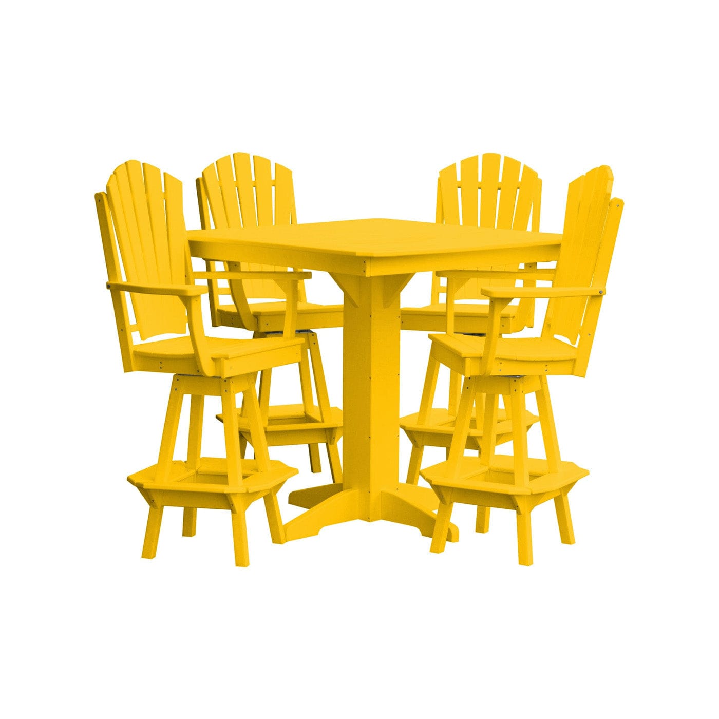 Keystone Amish Co. Sunburst 5-Piece Poly Bar-Height Dining Set