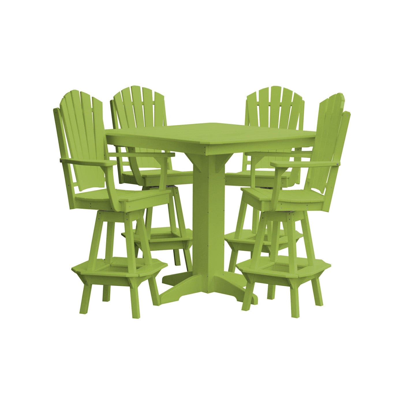 Keystone Amish Co. Sunburst 5-Piece Poly Bar-Height Dining Set