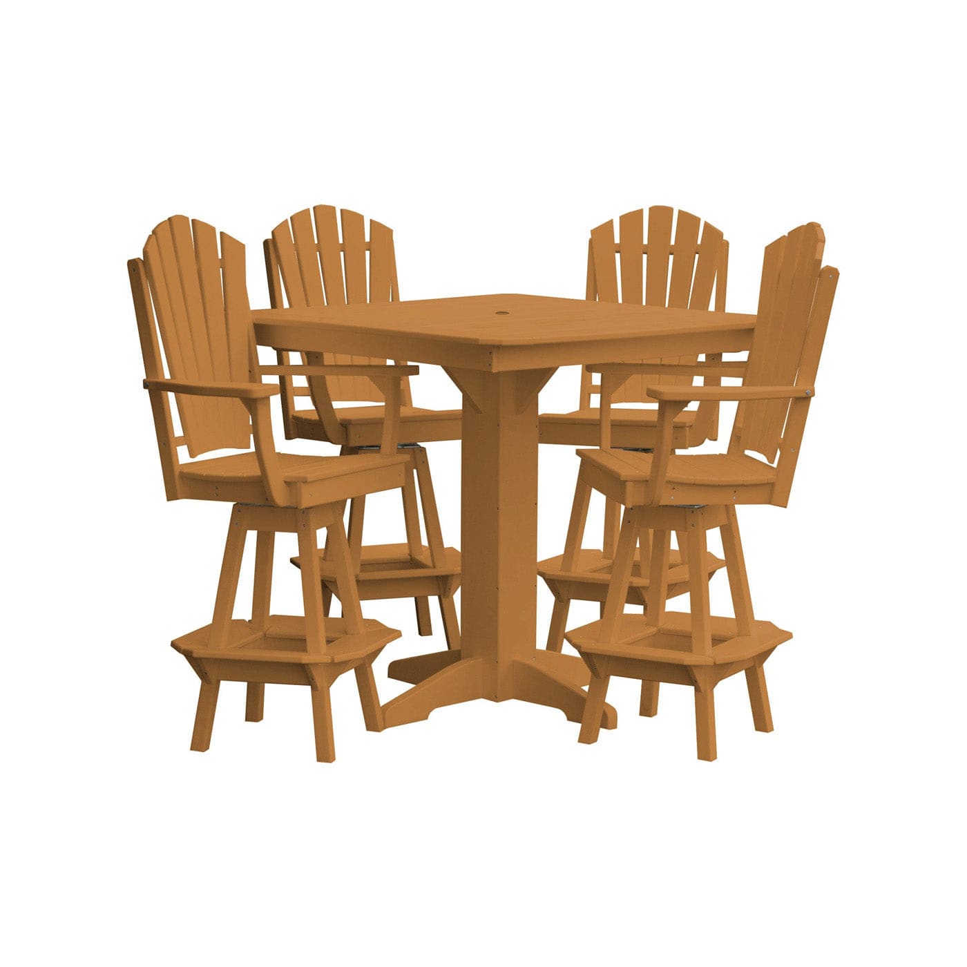 Keystone Amish Co. Sunburst 5-Piece Poly Bar-Height Dining Set