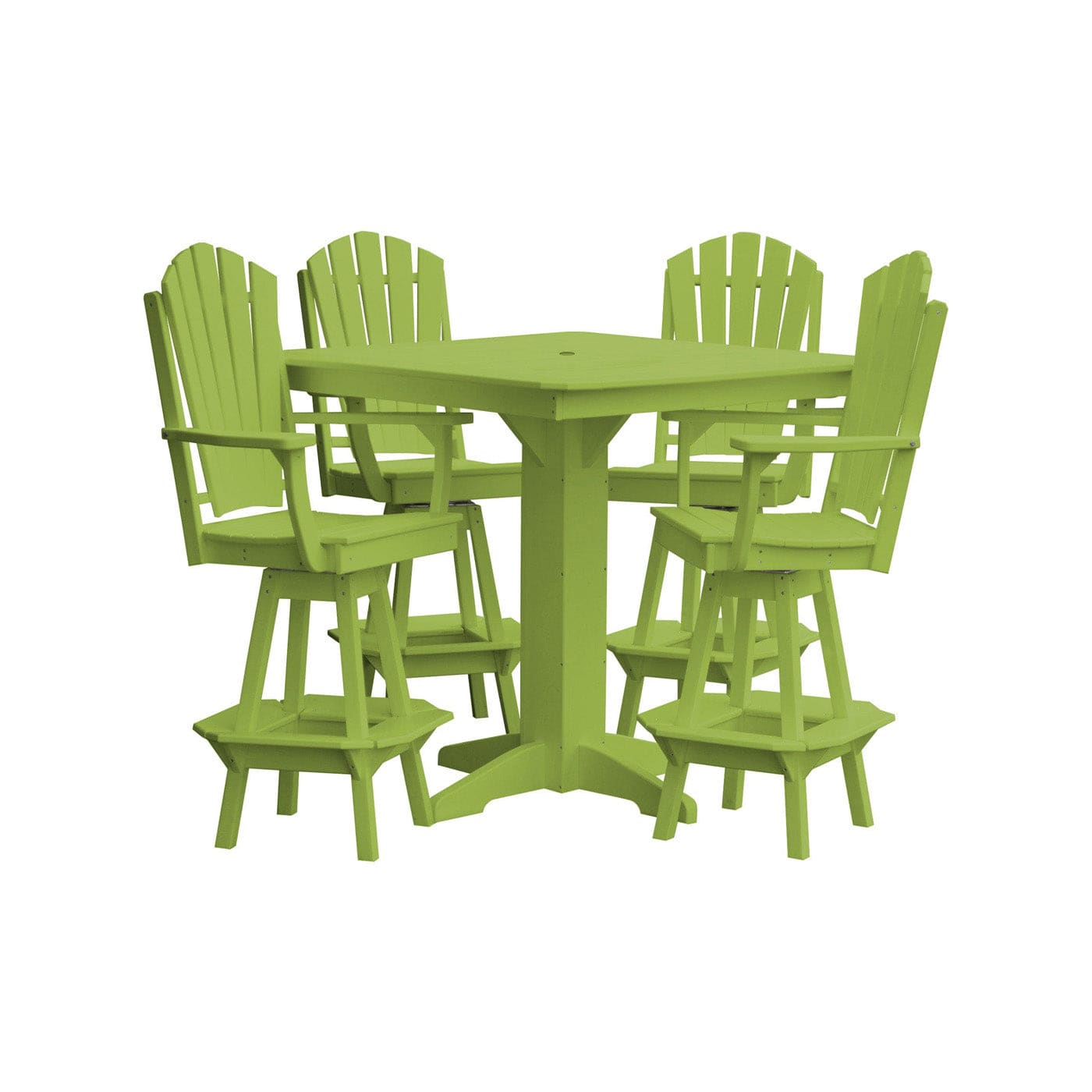 Keystone Amish Co. Sunburst 5-Piece Poly Bar-Height Dining Set