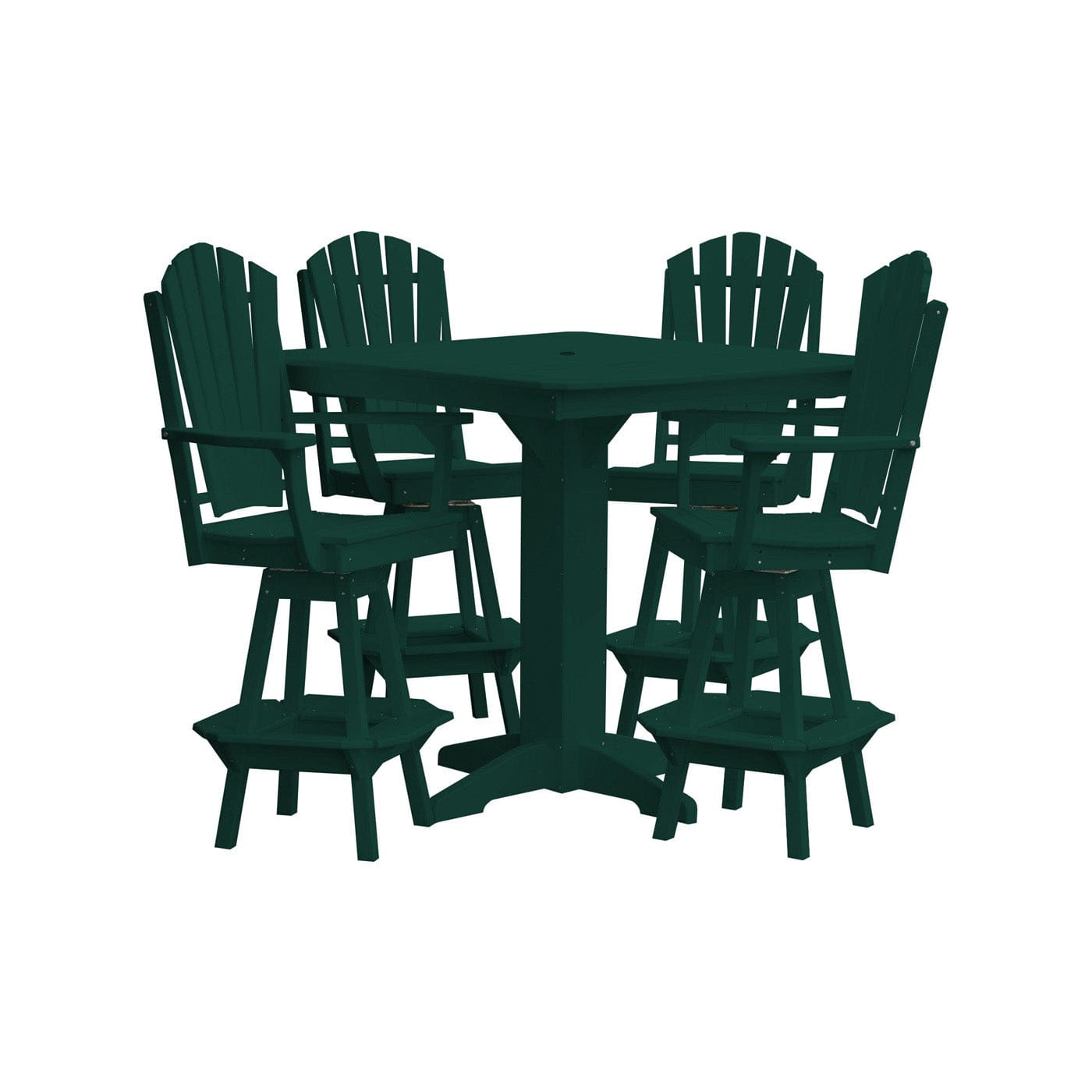 Keystone Amish Co. Sunburst 5-Piece Poly Bar-Height Dining Set