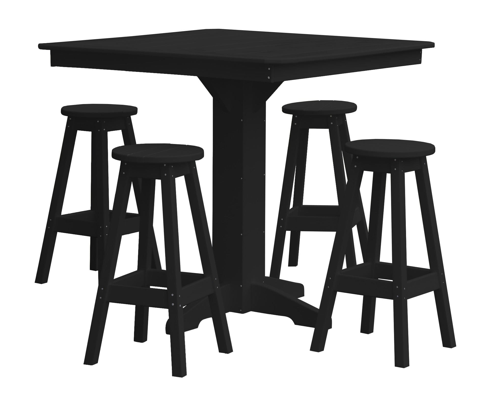 Keystone Amish Co. Sierra 5-Piece Poly Bar Stool Dining Set