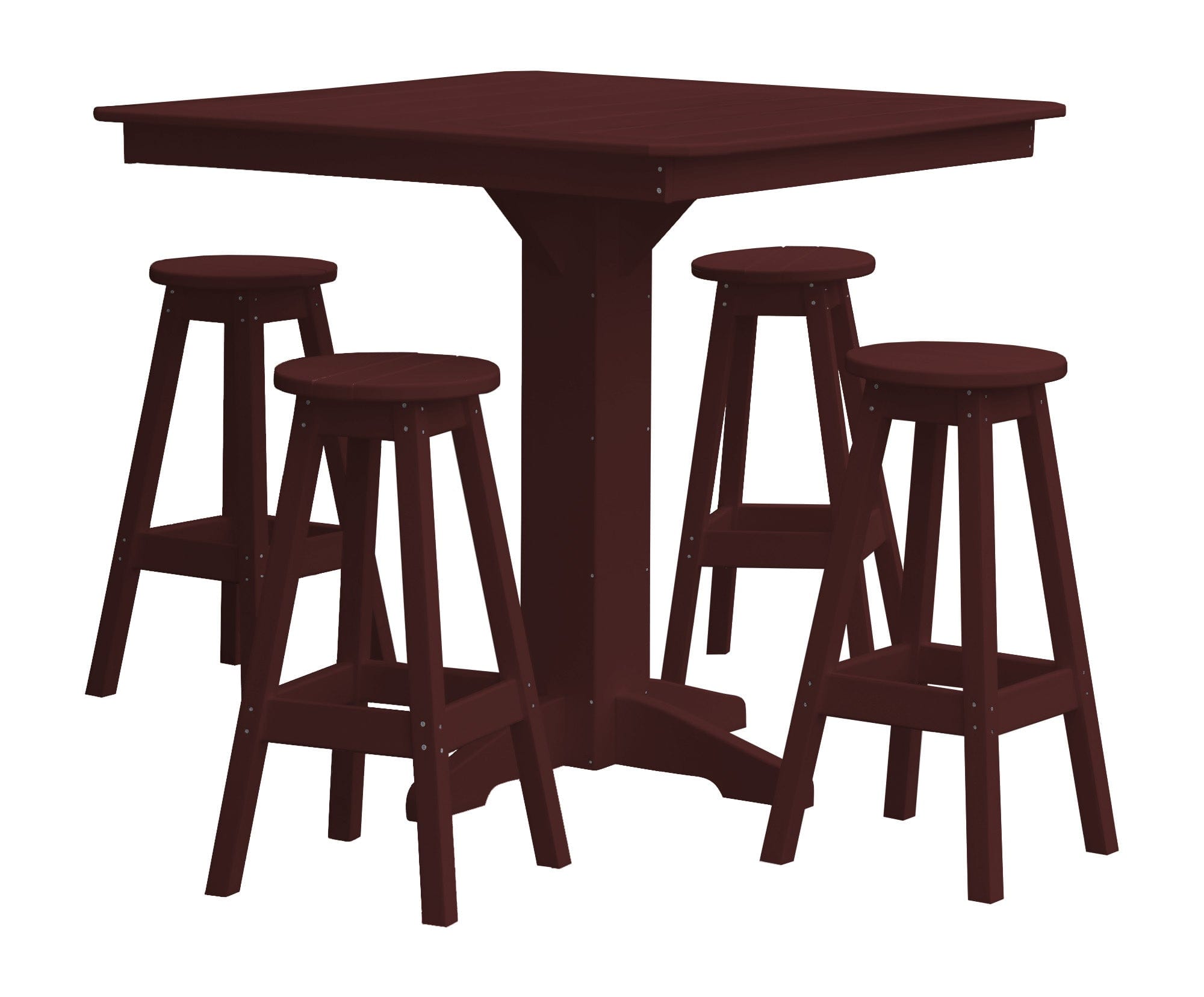 Keystone Amish Co. Sierra 5-Piece Poly Bar Stool Dining Set