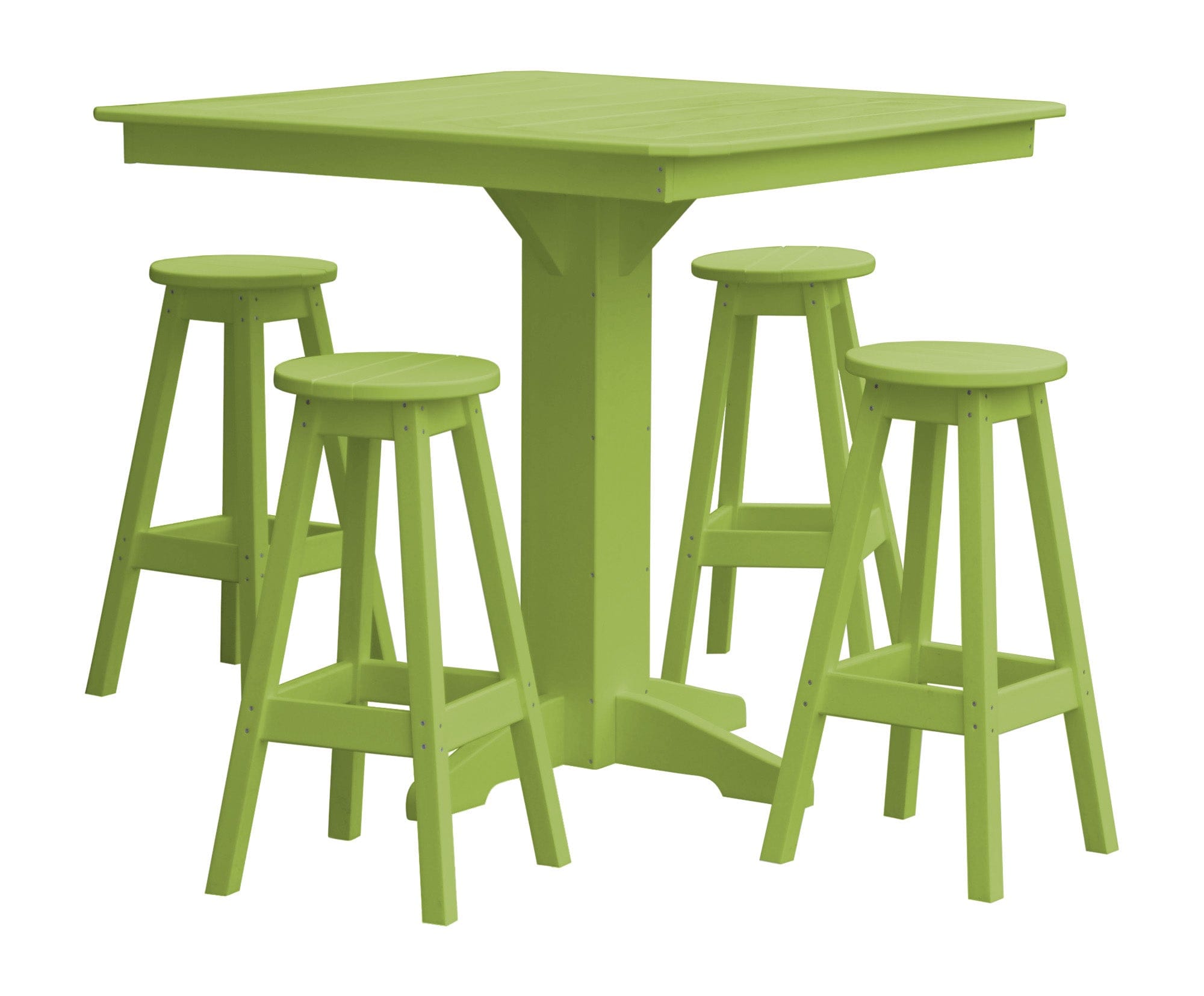 Keystone Amish Co. Sierra 5-Piece Poly Bar Stool Dining Set