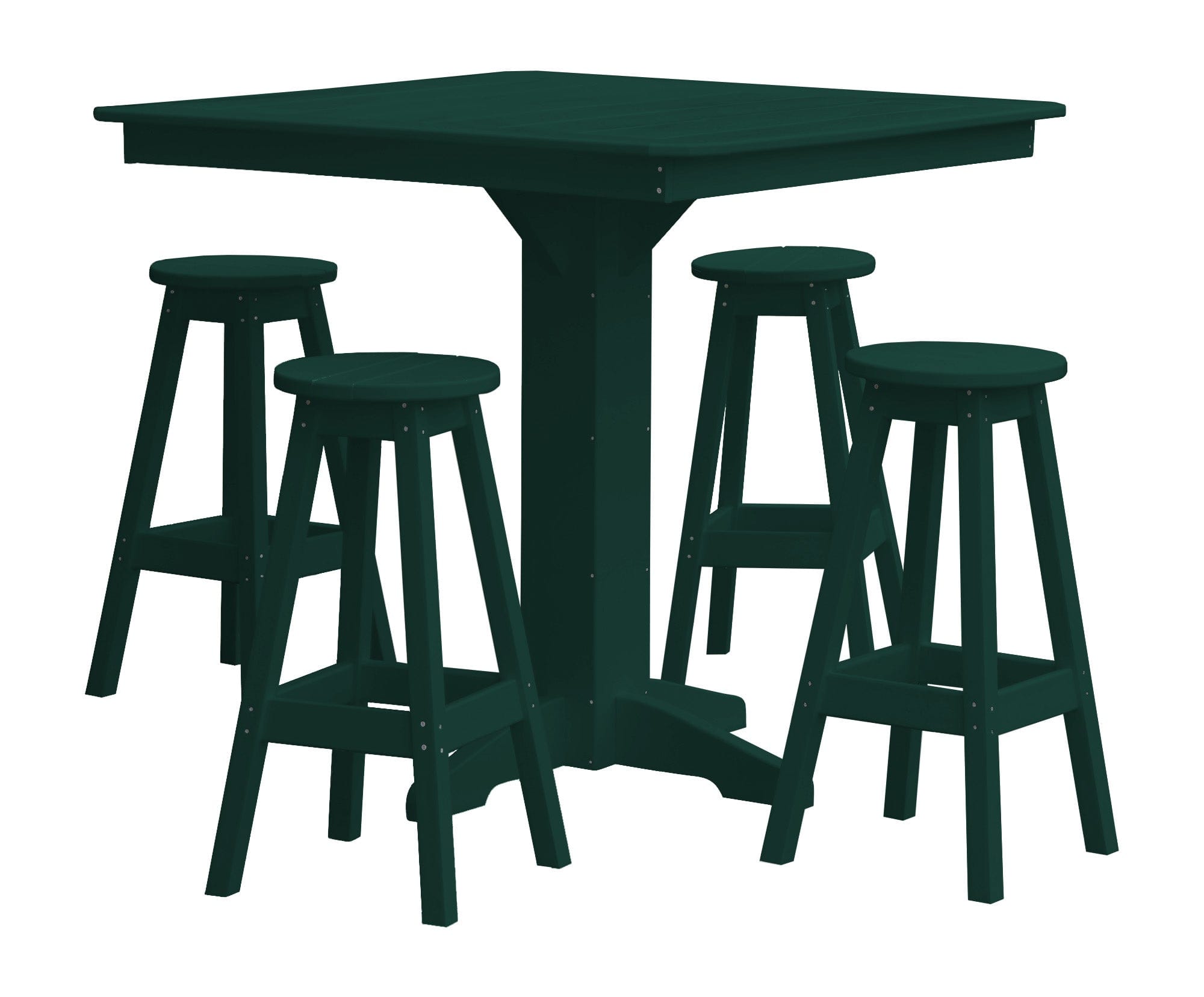 Keystone Amish Co. Sierra 5-Piece Poly Bar Stool Dining Set