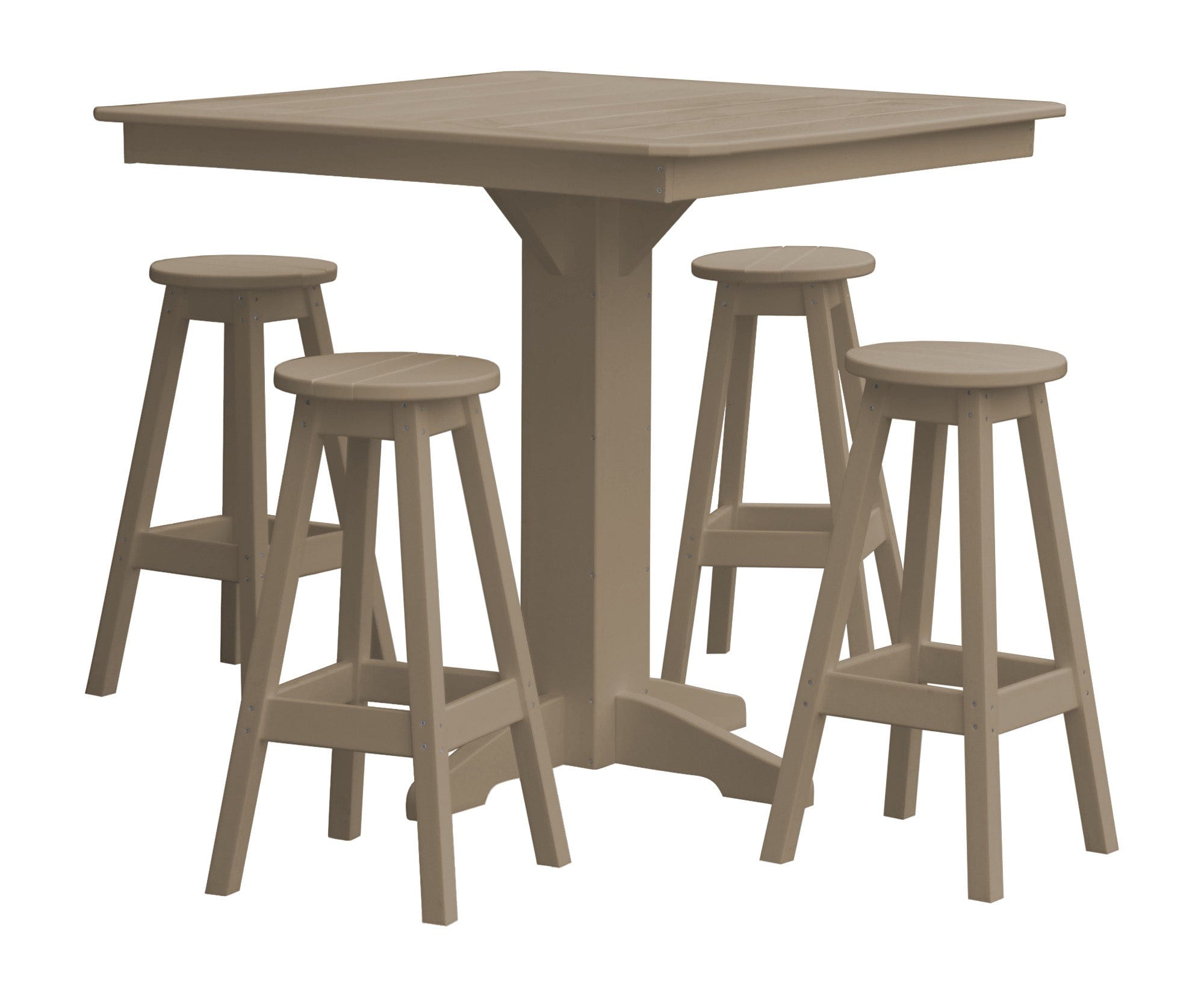 Keystone Amish Co. Sierra 5-Piece Poly Bar Stool Dining Set