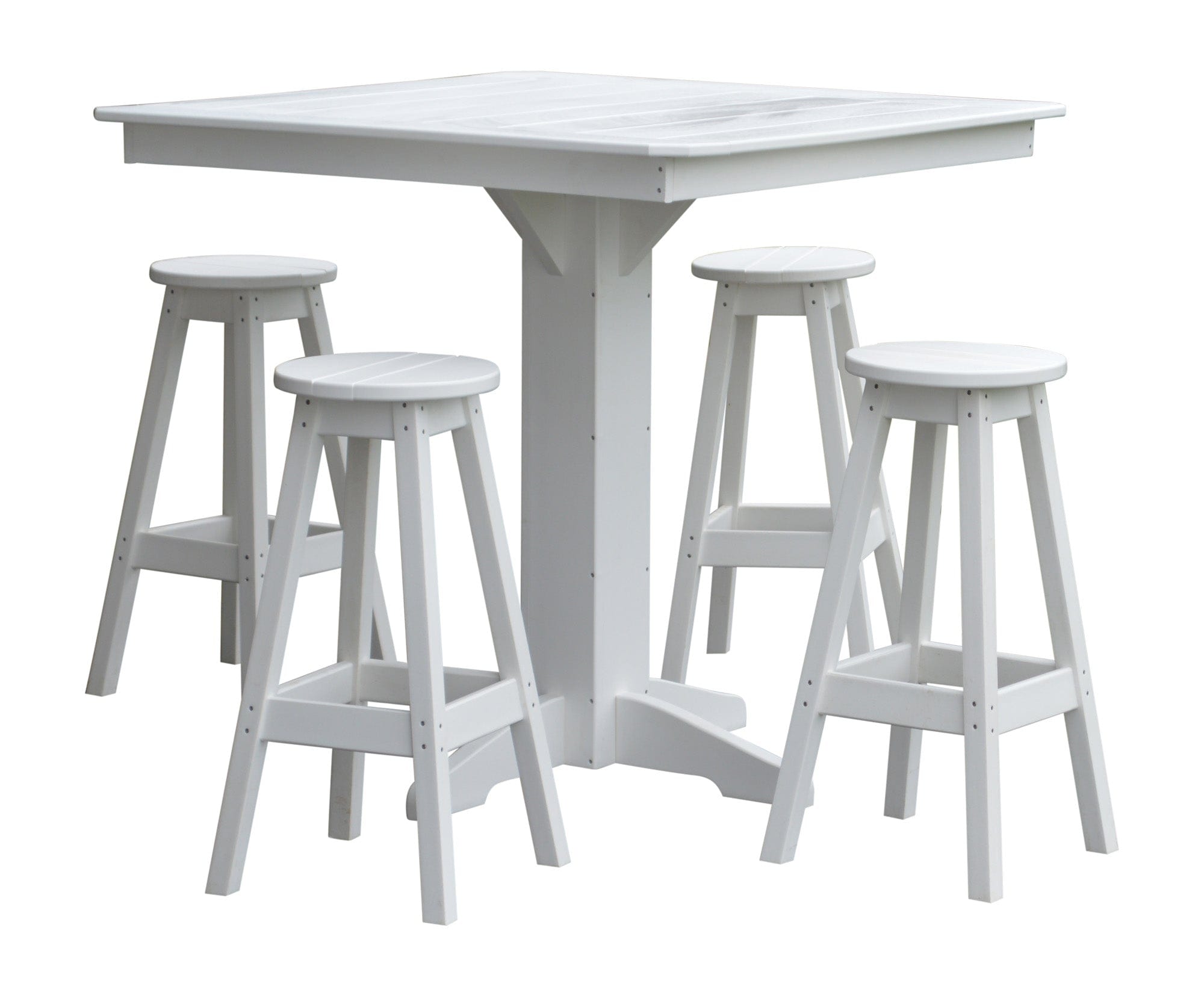Keystone Amish Co. Sierra 5-Piece Poly Bar Stool Dining Set