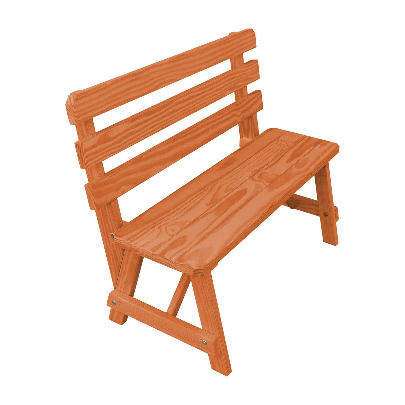 Keystone Amish Co. Traditional Wooden Backed Outdoor Bench