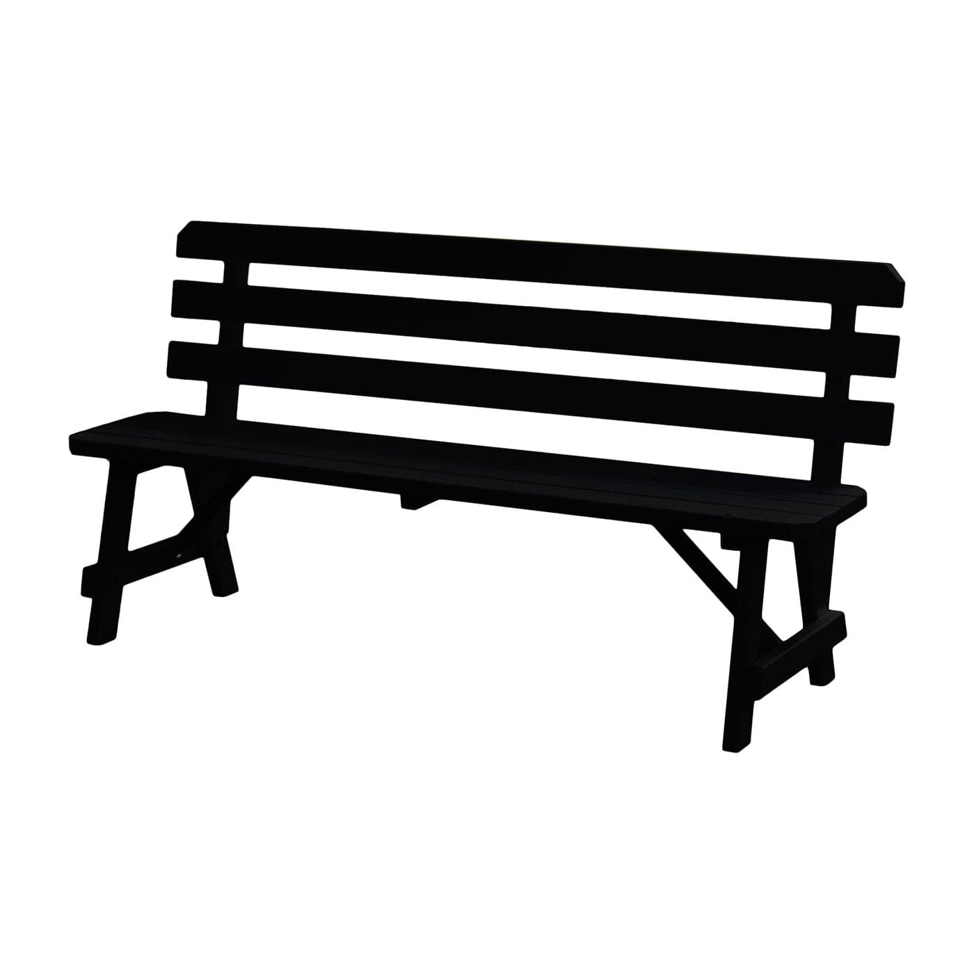 Keystone Amish Co. Traditional Wooden Backed Outdoor Bench