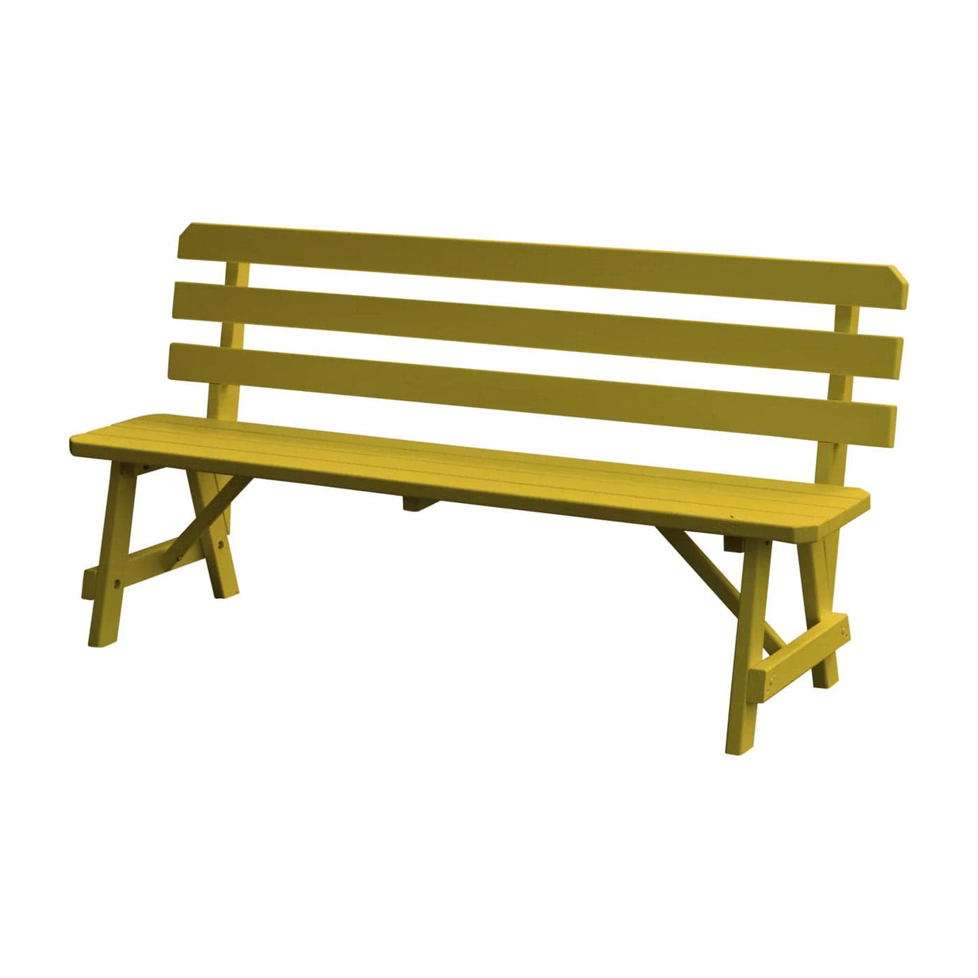 Keystone Amish Co. Traditional Wooden Backed Outdoor Bench