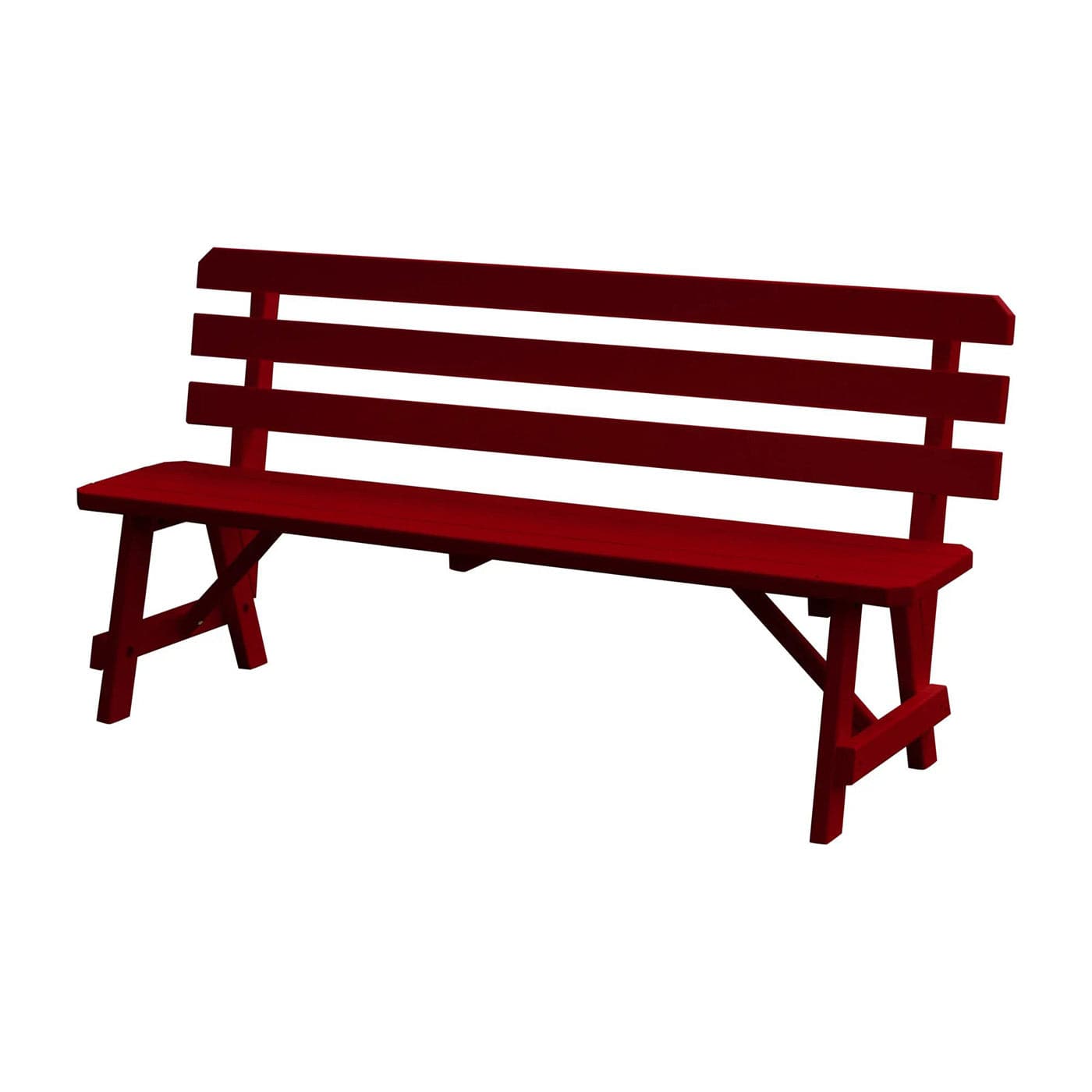 Keystone Amish Co. Traditional Wooden Backed Outdoor Bench
