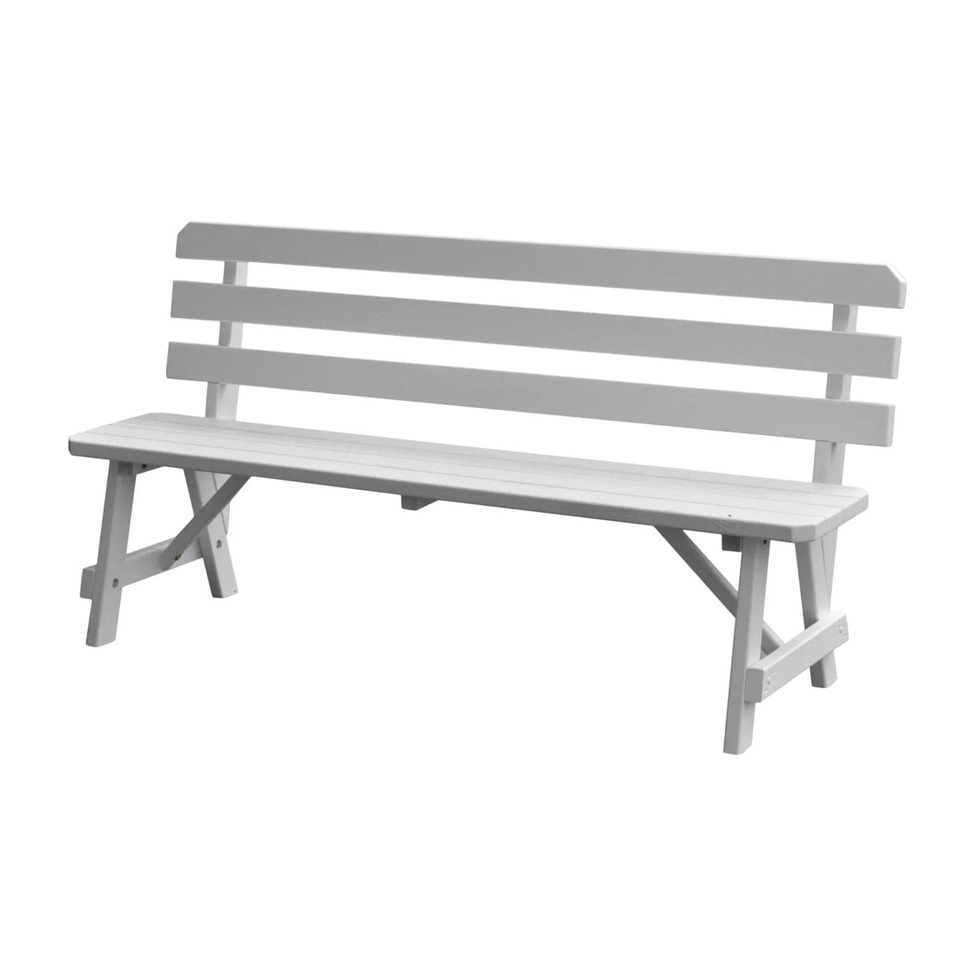 Keystone Amish Co. Traditional Wooden Backed Outdoor Bench