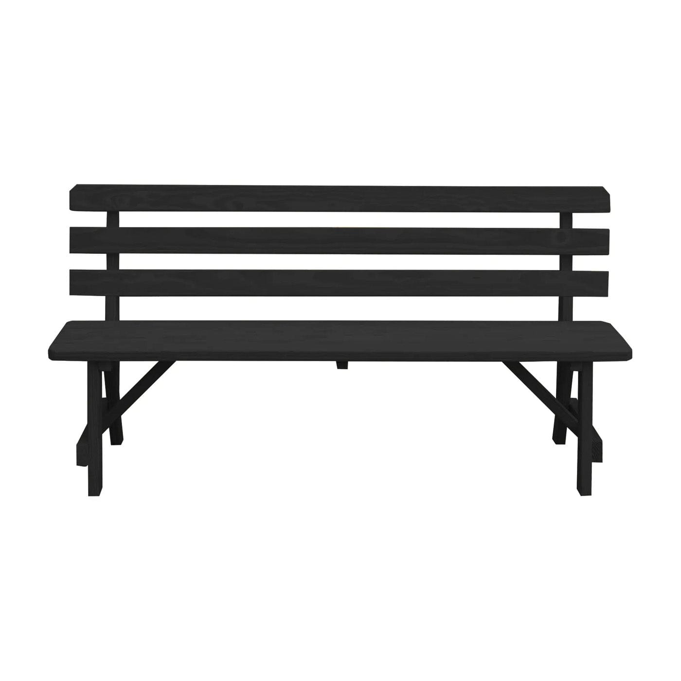 Keystone Amish Co. Traditional Wooden Backed Outdoor Bench