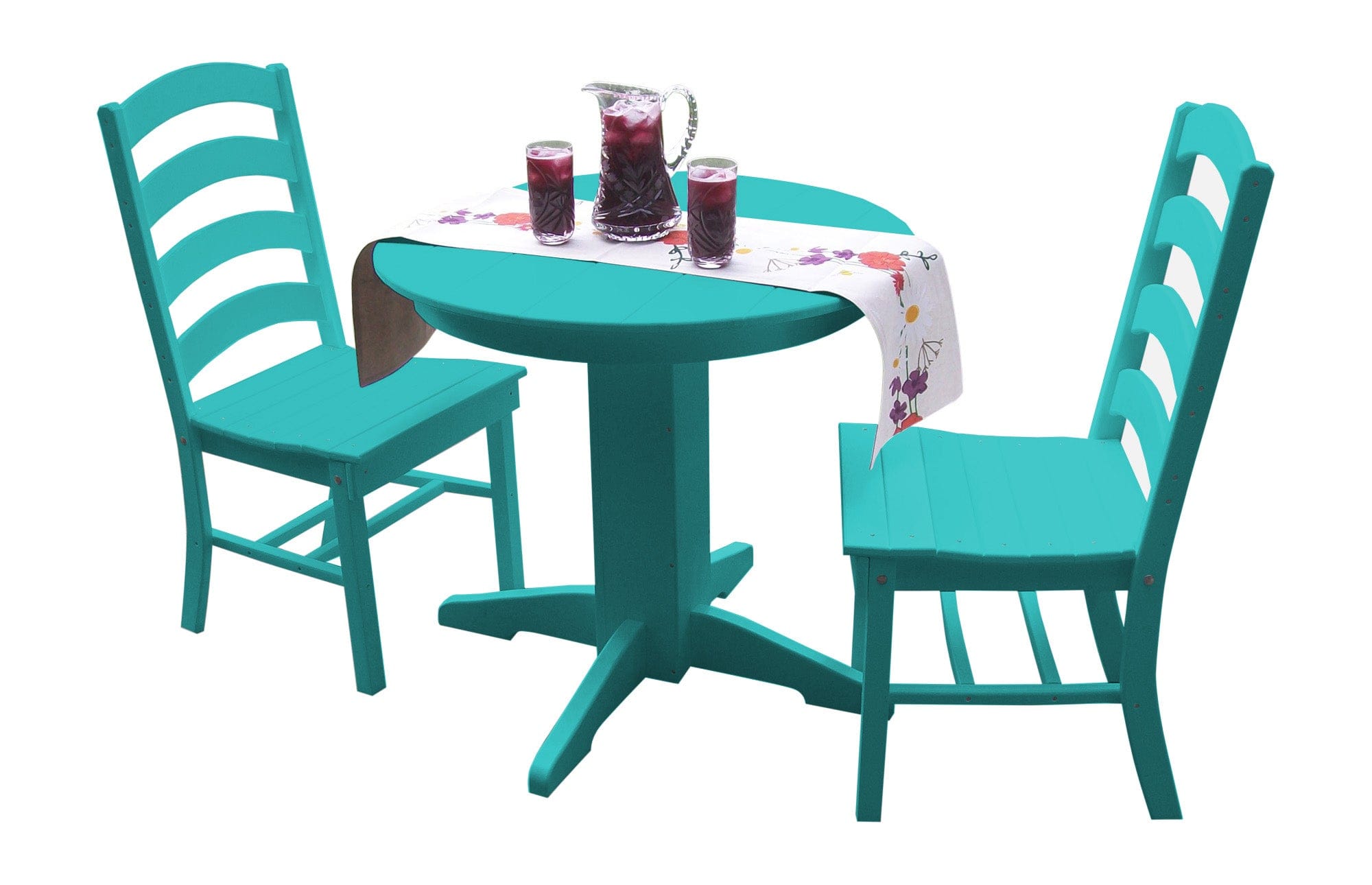 Keystone Amish Co. Poly Composite Josie 3-Piece Outdoor Dining Set with Round Table