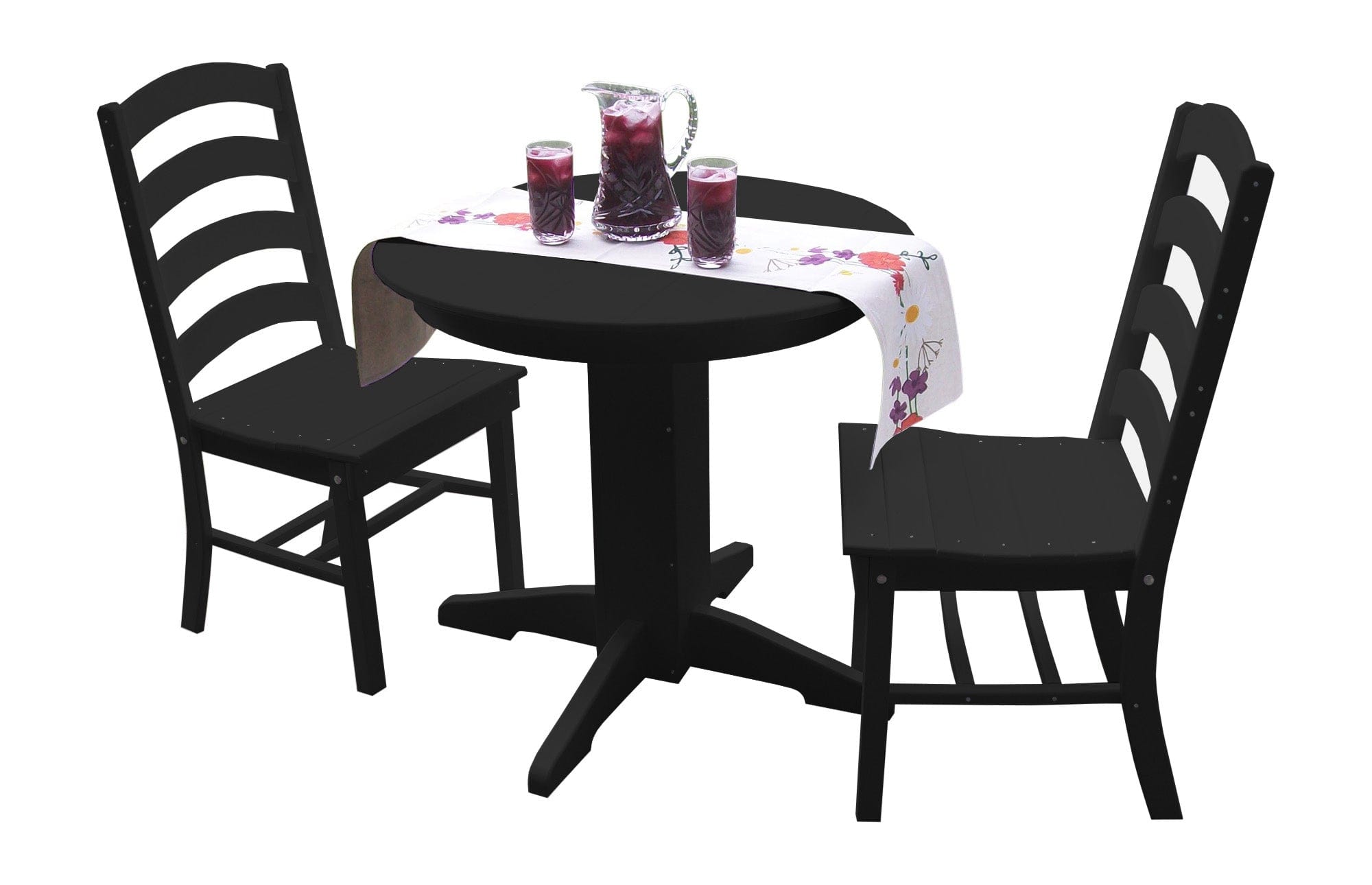 Keystone Amish Co. Poly Composite Josie 3-Piece Outdoor Dining Set with Round Table