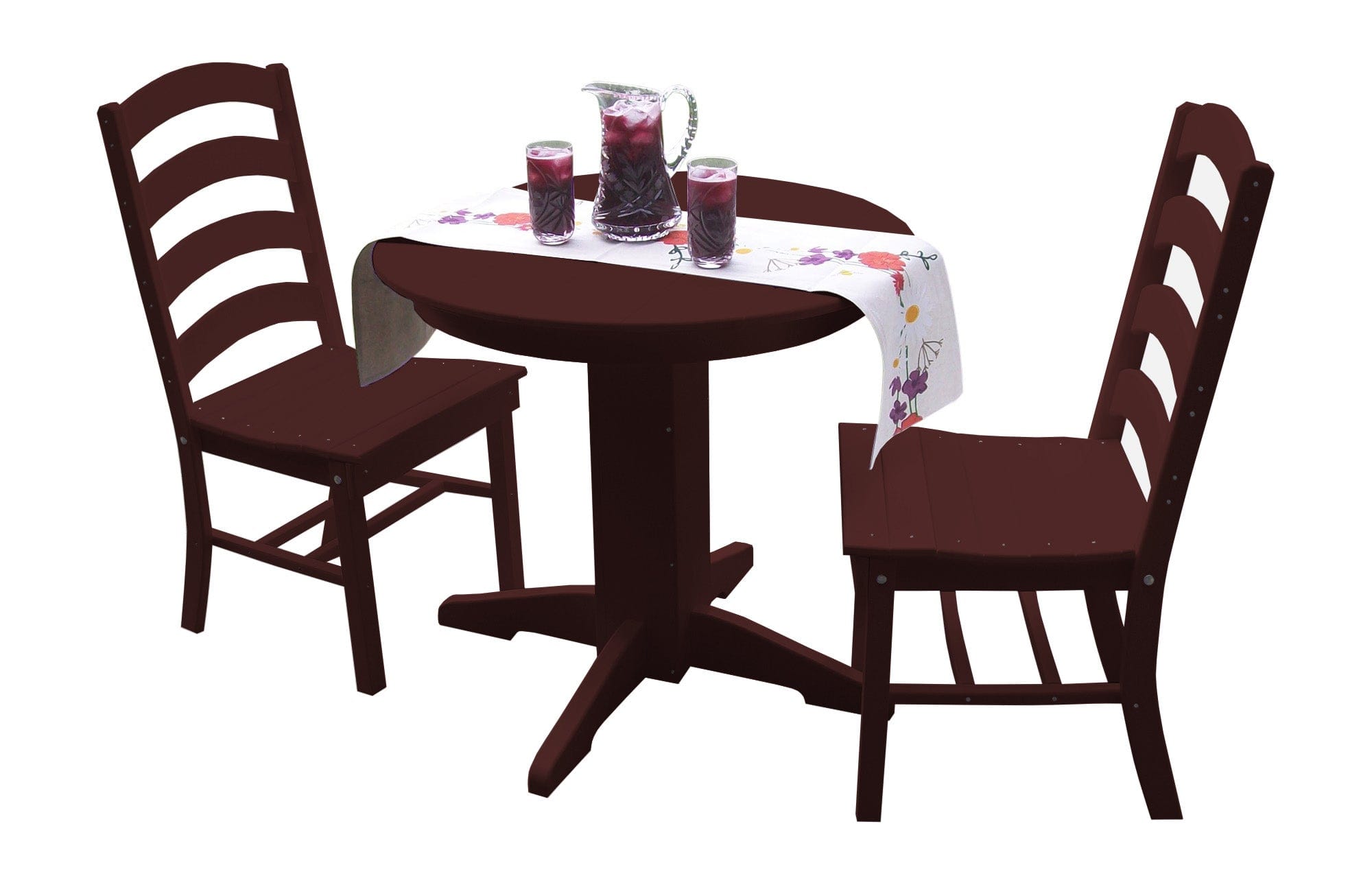 Keystone Amish Co. Poly Composite Josie 3-Piece Outdoor Dining Set with Round Table
