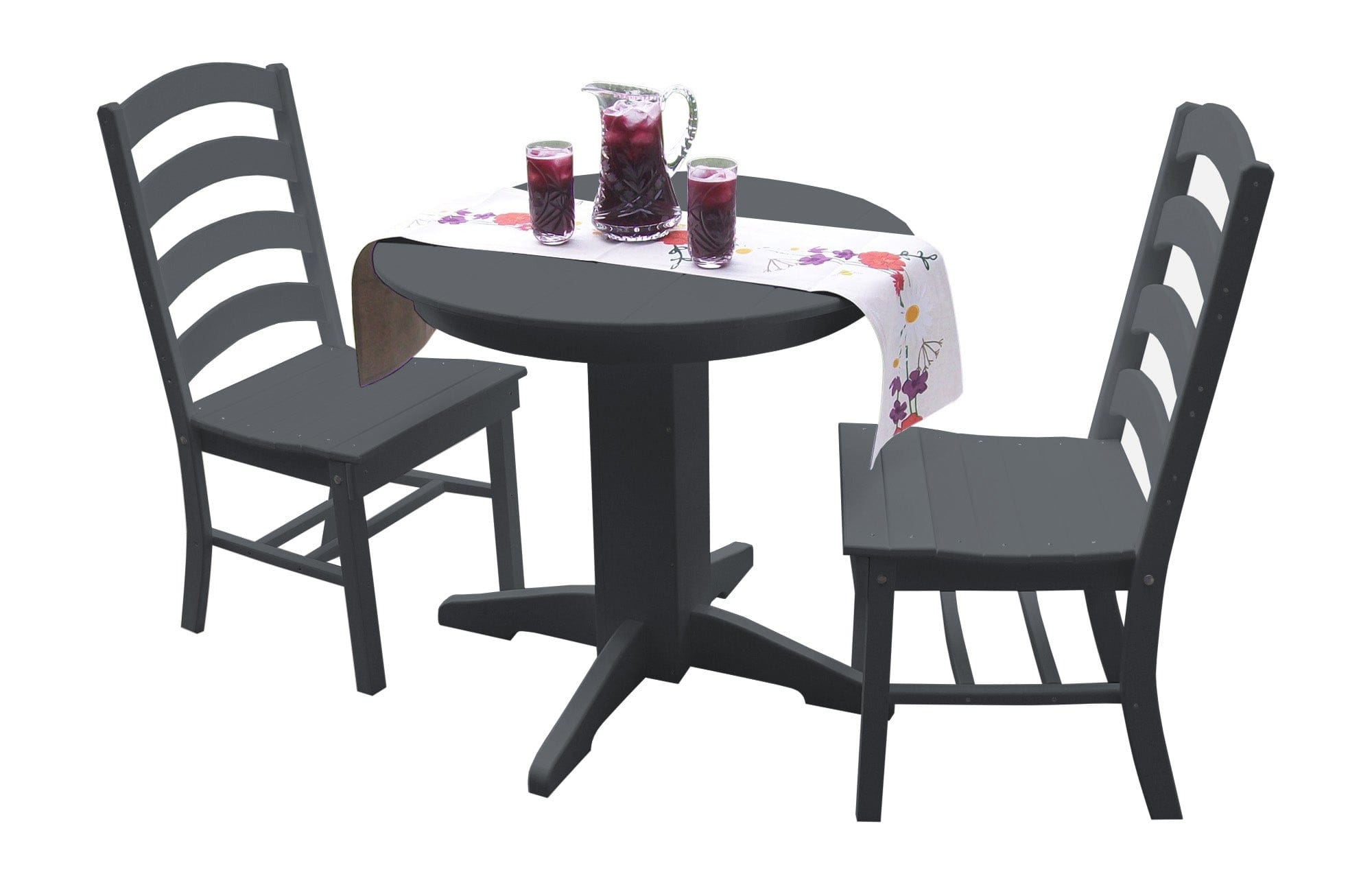 Keystone Amish Co. Poly Composite Josie 3-Piece Outdoor Dining Set with Round Table