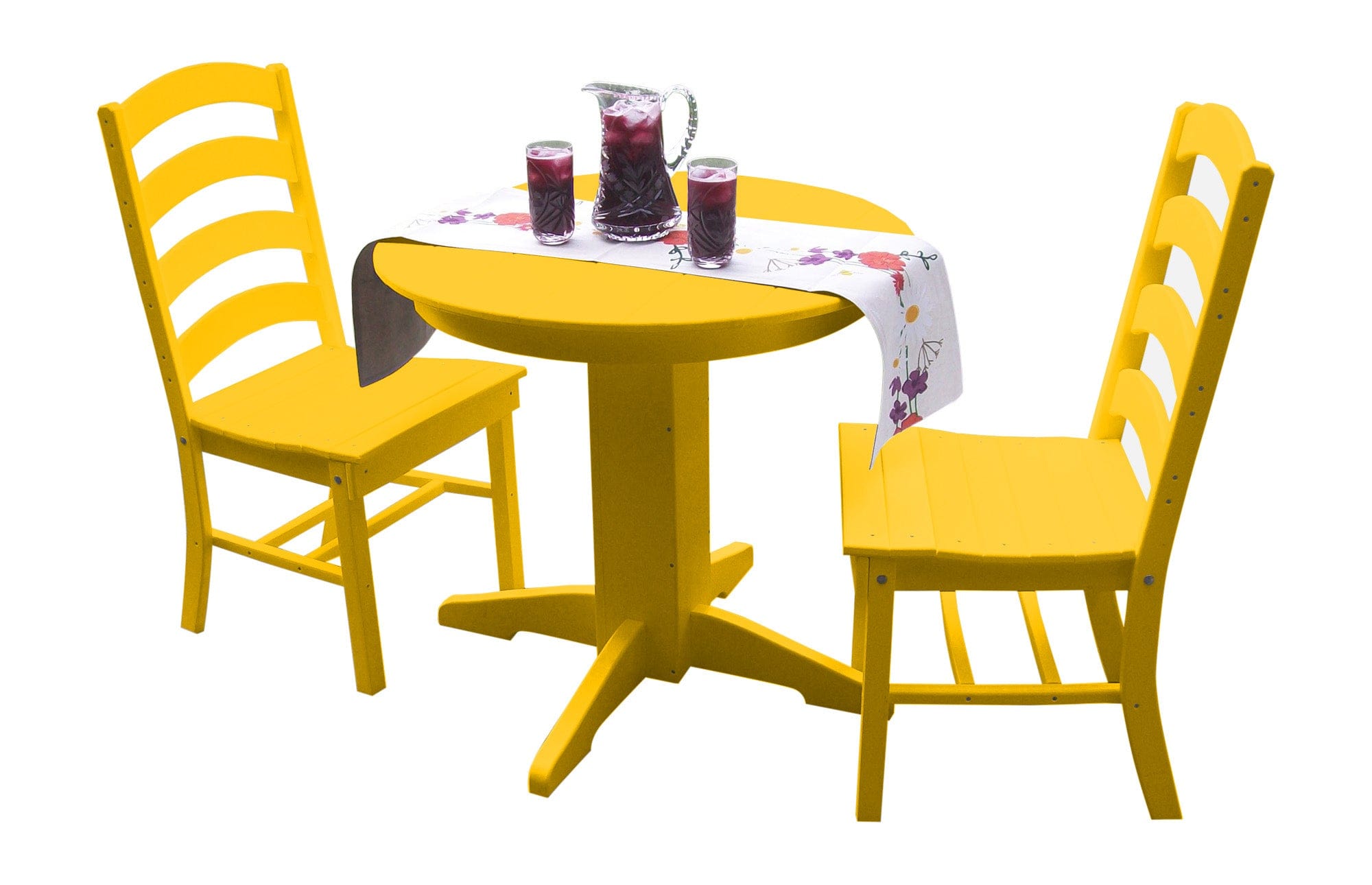 Keystone Amish Co. Poly Composite Josie 3-Piece Outdoor Dining Set with Round Table
