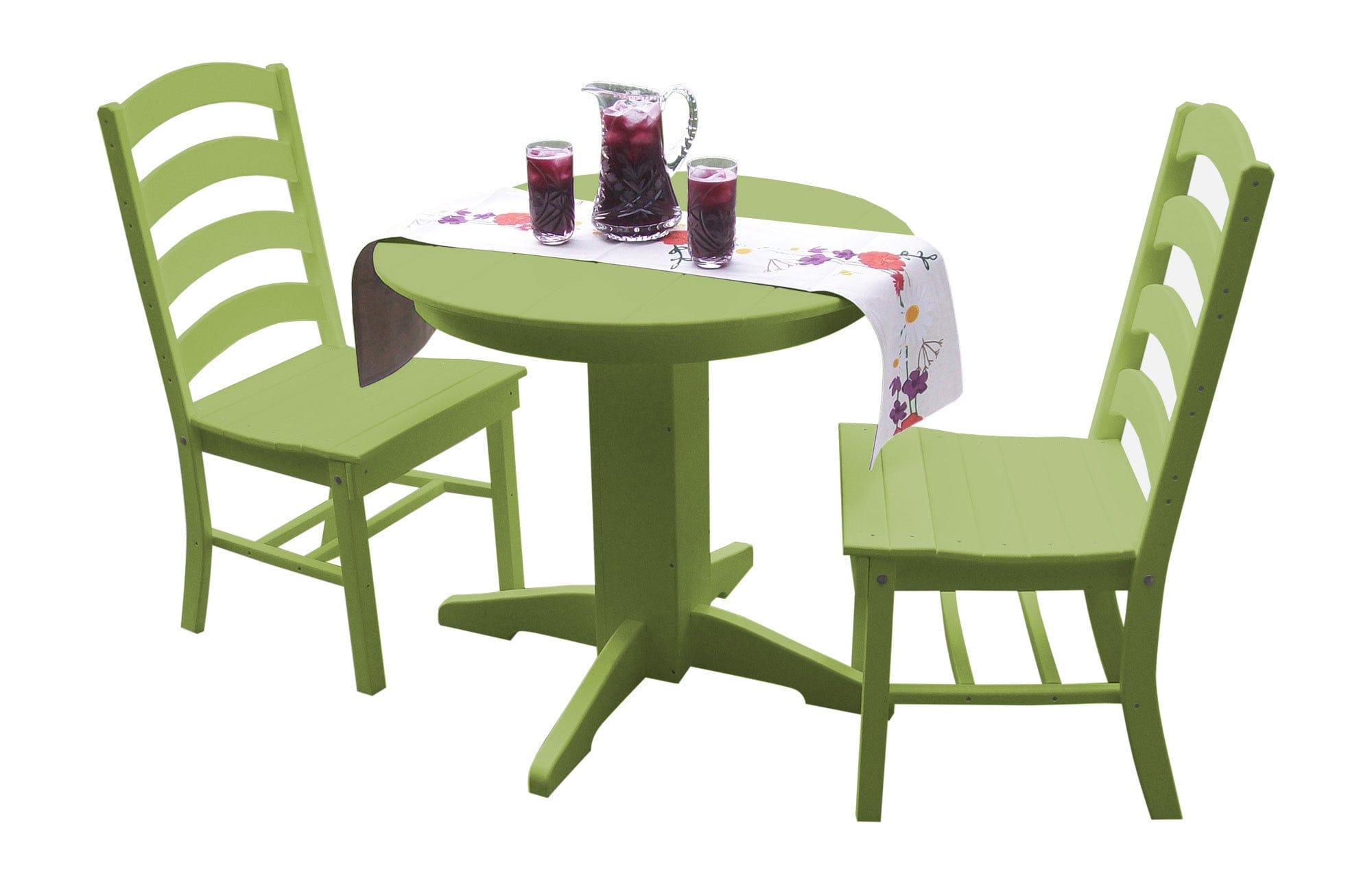 Keystone Amish Co. Poly Composite Josie 3-Piece Outdoor Dining Set with Round Table