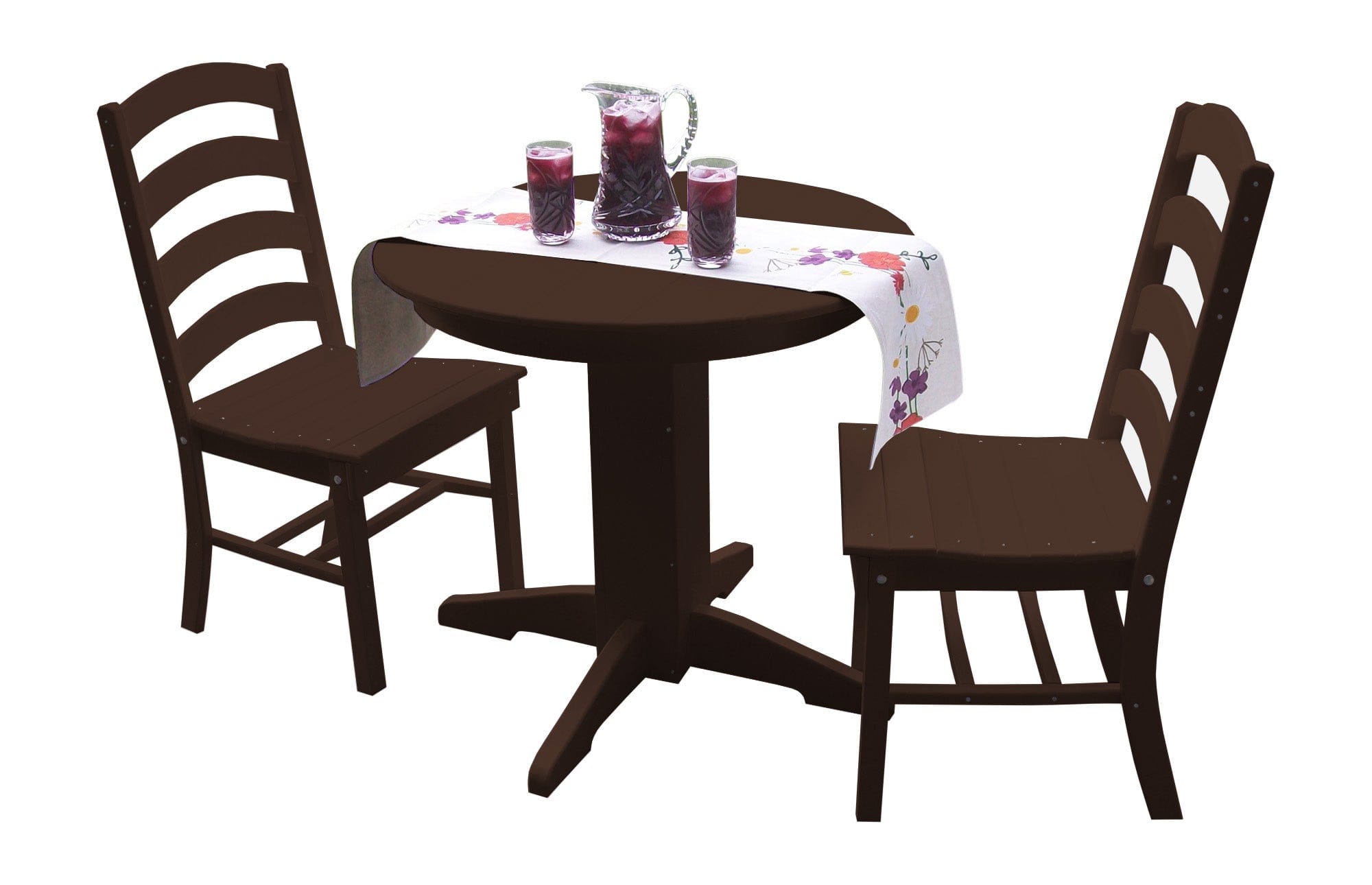 Keystone Amish Co. Poly Composite Josie 3-Piece Outdoor Dining Set with Round Table