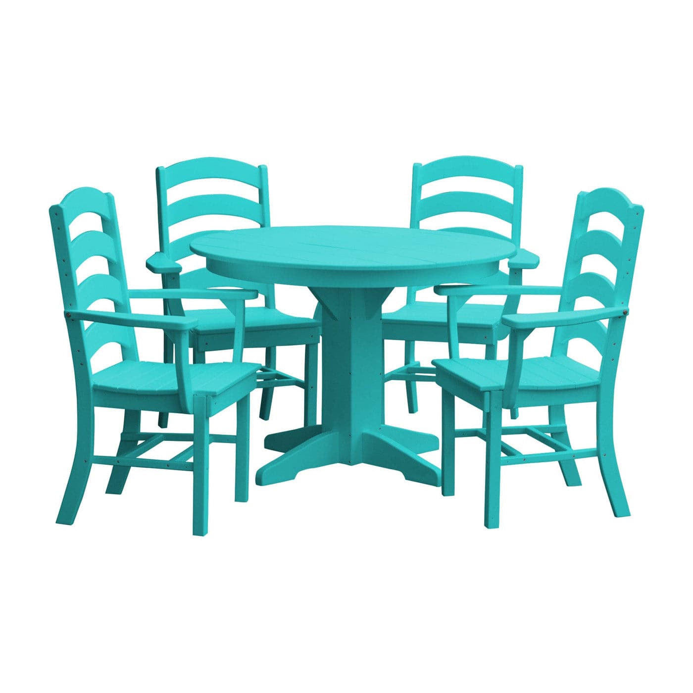 Keystone Amish Co. Josie 5-Piece Poly Outdoor Dining Set with Round Table