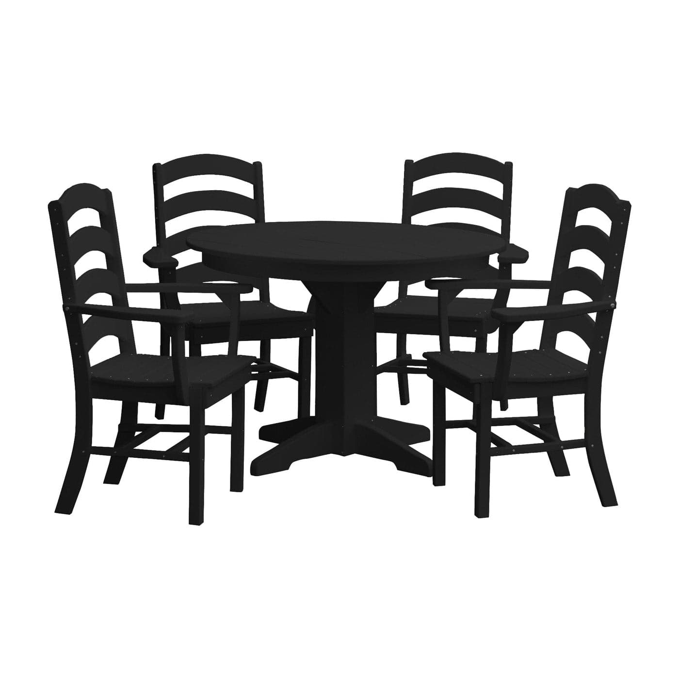 Keystone Amish Co. Josie 5-Piece Poly Outdoor Dining Set with Round Table