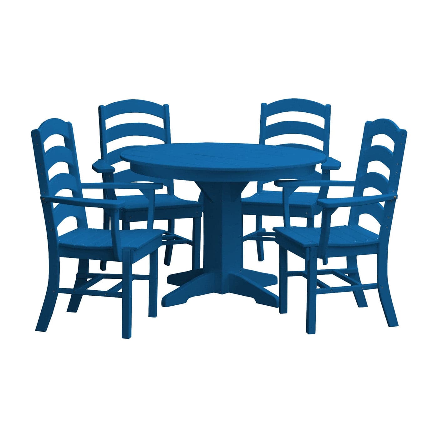 Keystone Amish Co. Josie 5-Piece Poly Outdoor Dining Set with Round Table