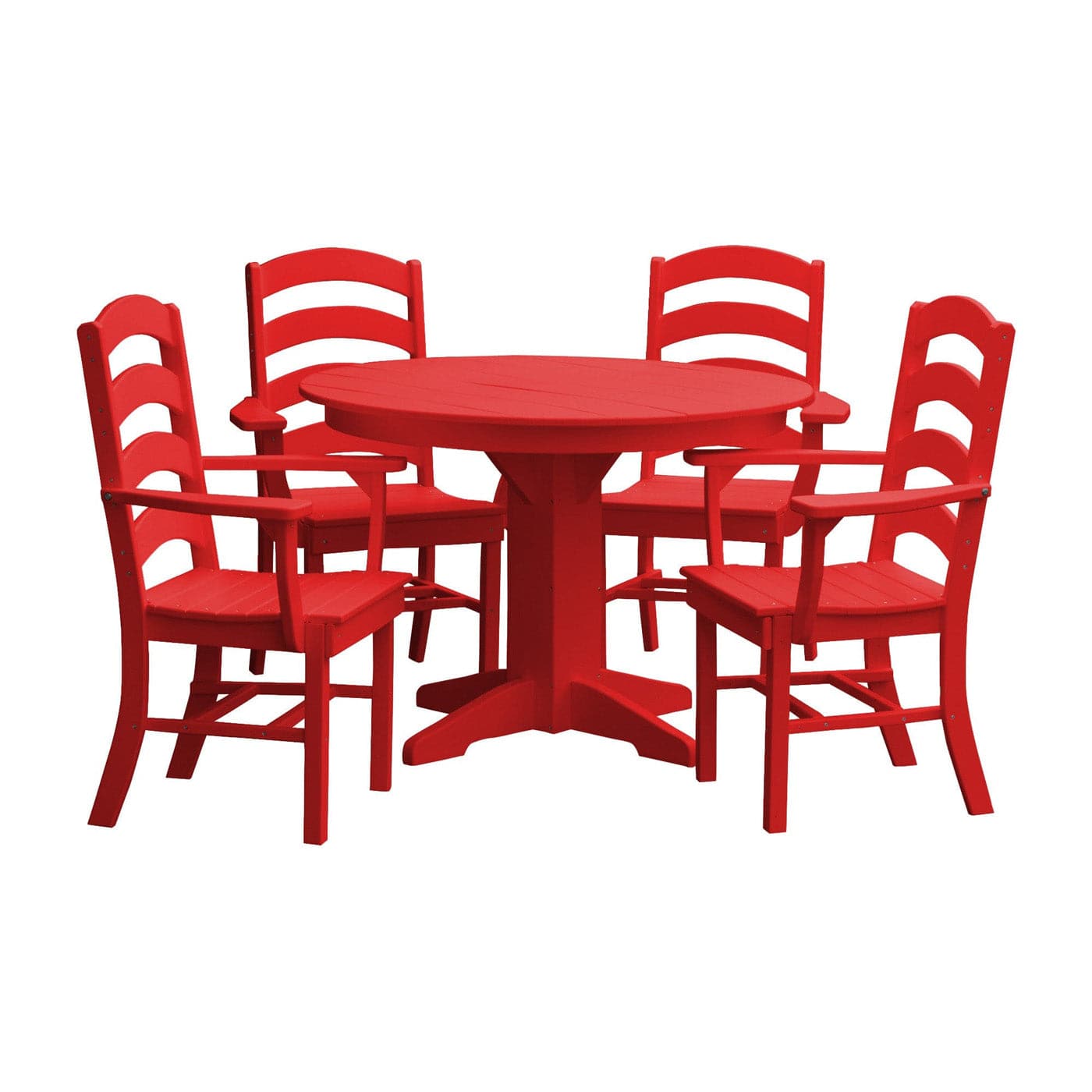 Keystone Amish Co. Josie 5-Piece Poly Outdoor Dining Set with Round Table