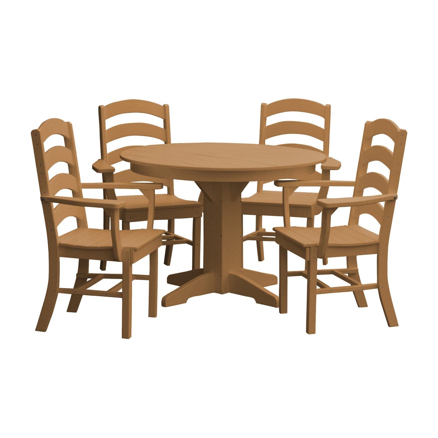 Keystone Amish Co. Josie 5-Piece Poly Outdoor Dining Set with Round Table